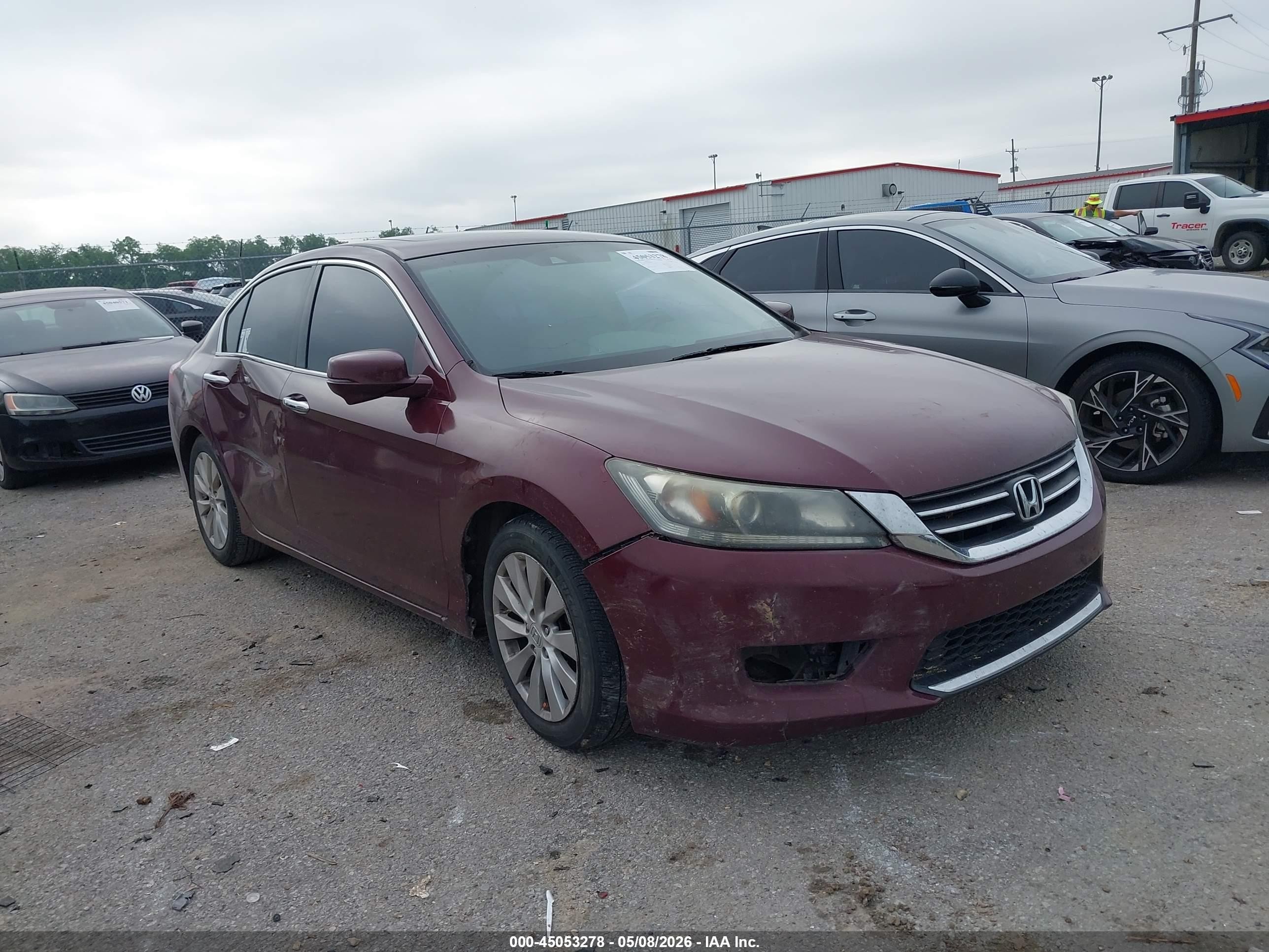 2013 Honda Accord Ex-l Burgundy vin: 1HGCR2F88DA009896