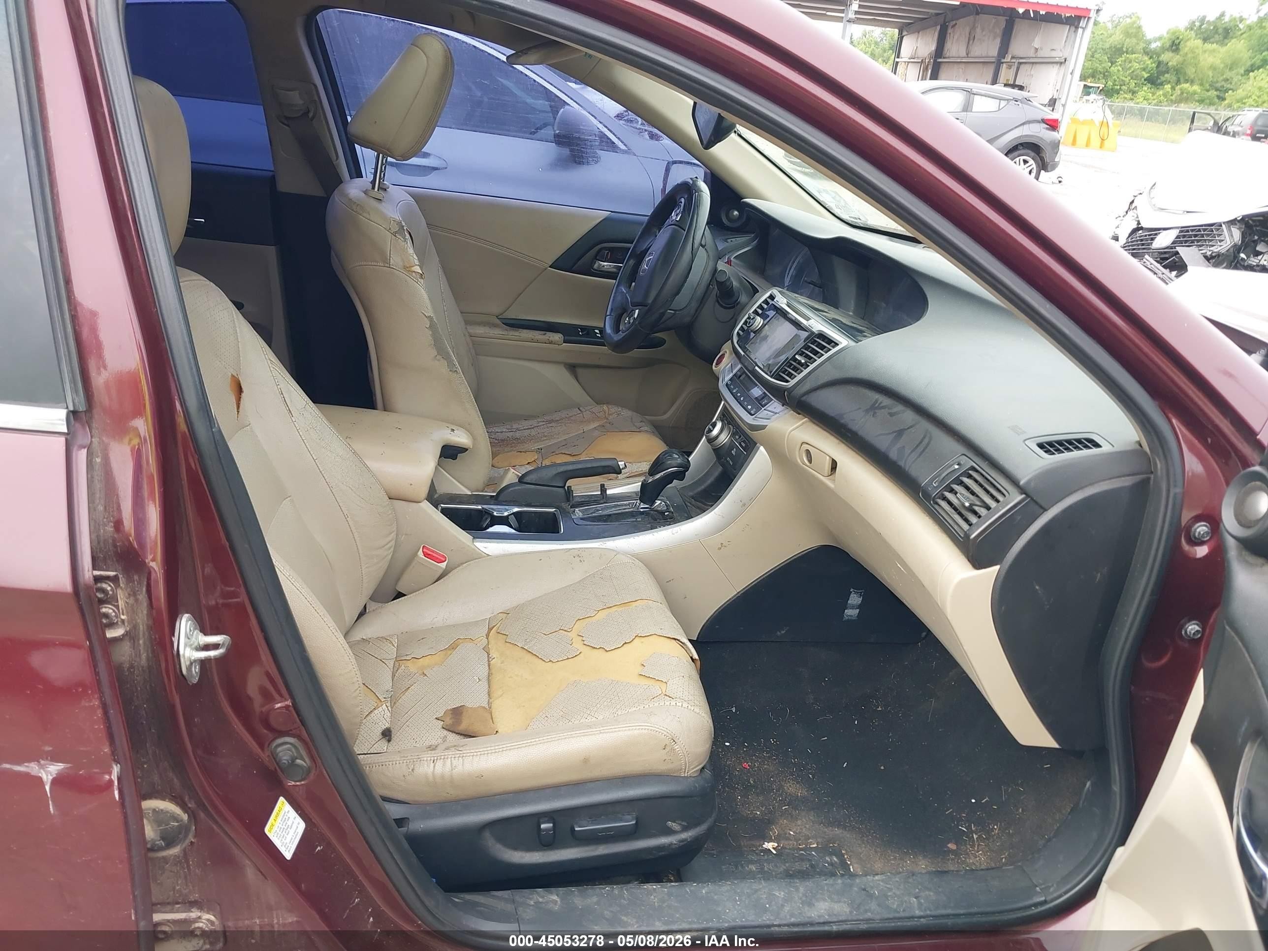 2013 Honda Accord Ex-l Burgundy vin: 1HGCR2F88DA009896