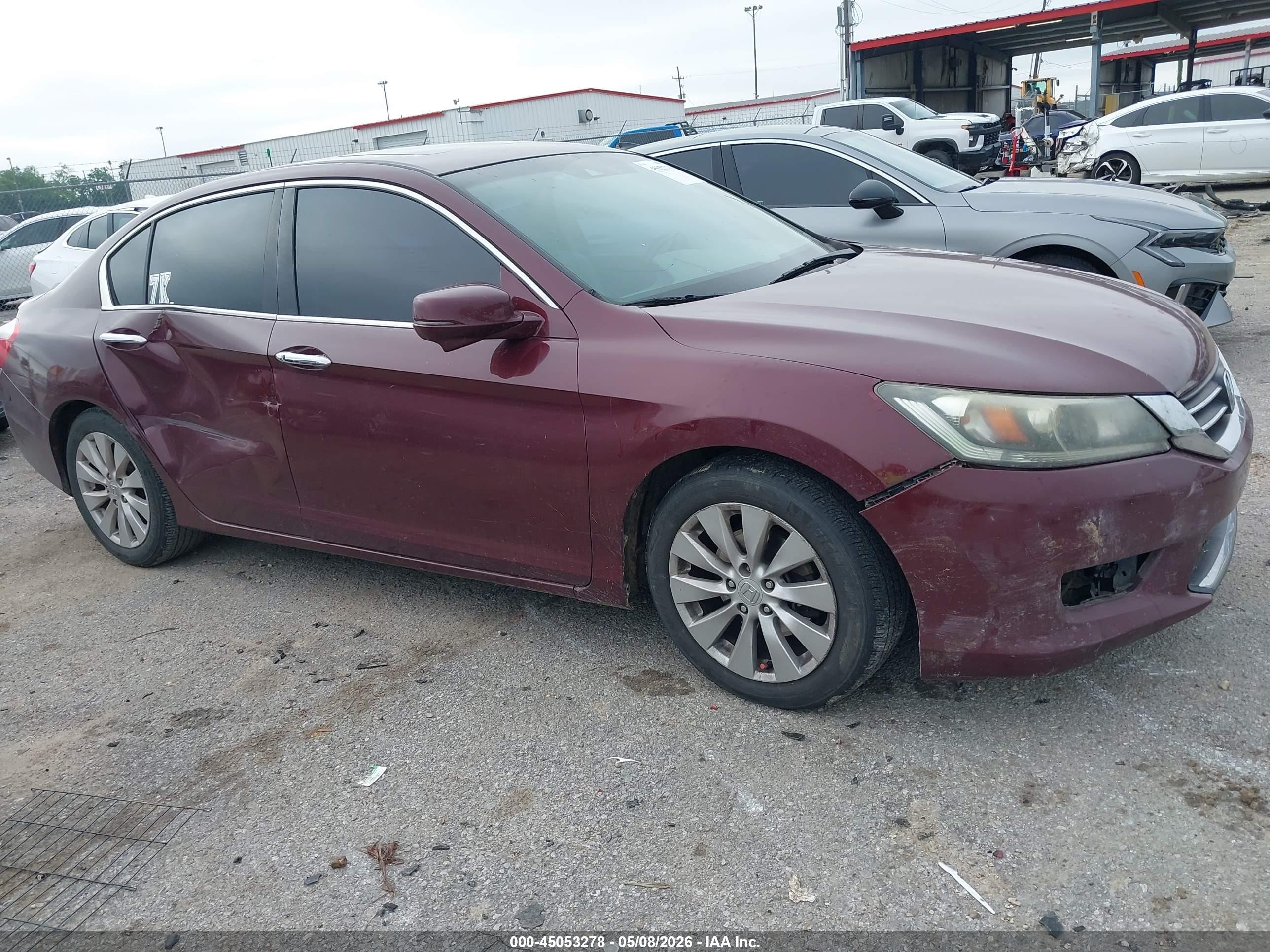 2013 Honda Accord Ex-l Burgundy vin: 1HGCR2F88DA009896
