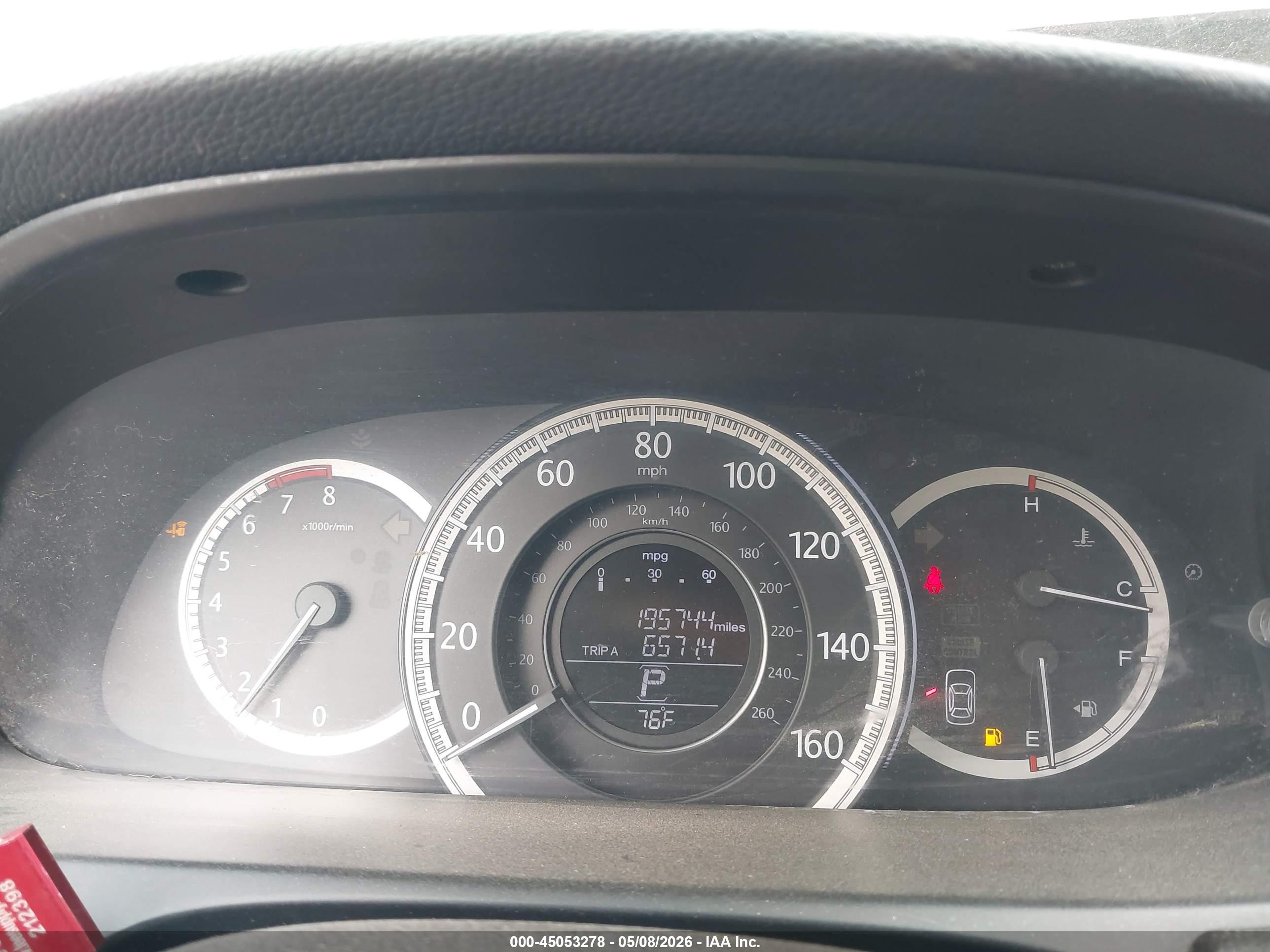 2013 Honda Accord Ex-l Burgundy vin: 1HGCR2F88DA009896