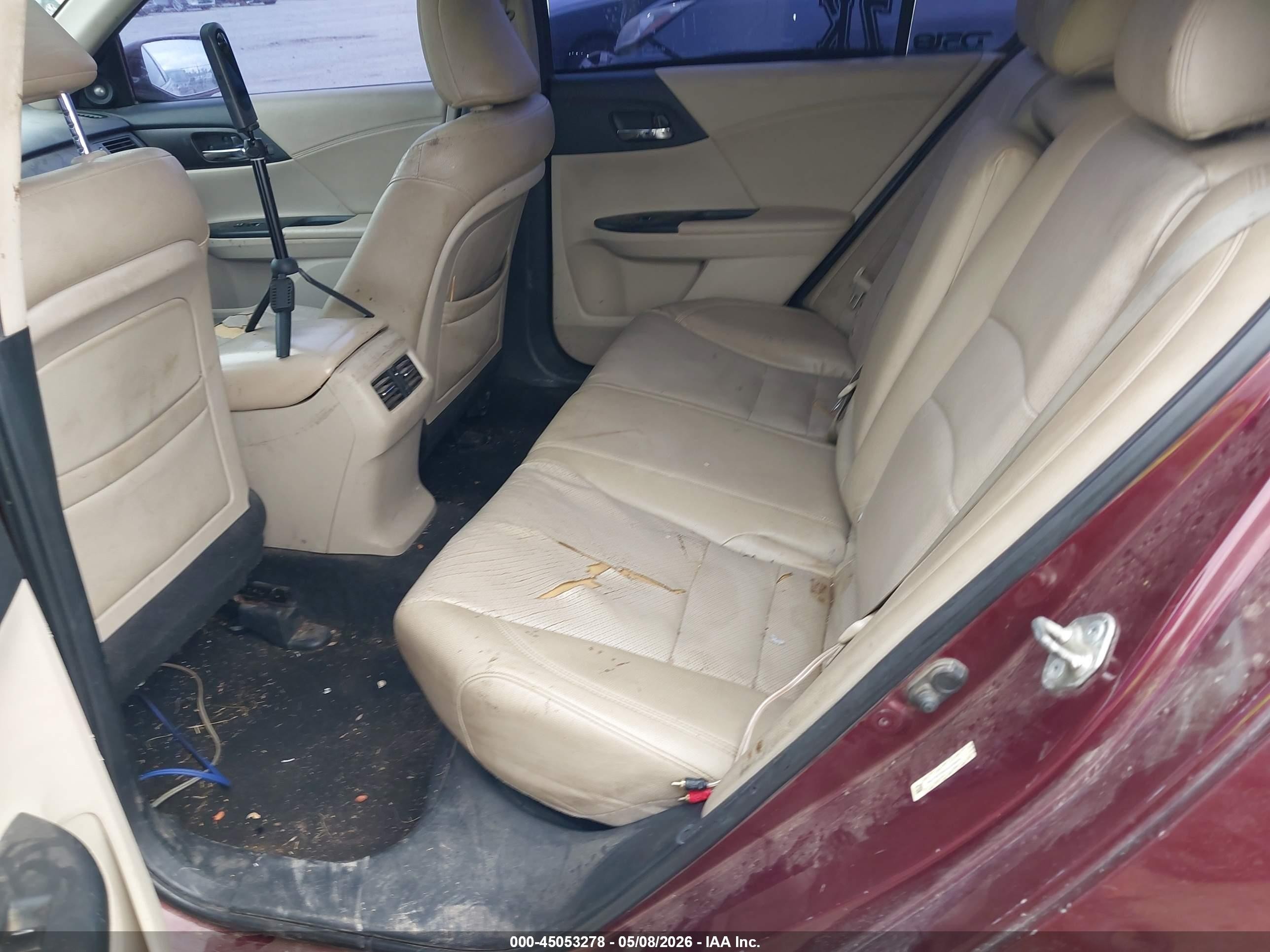 2013 Honda Accord Ex-l Burgundy vin: 1HGCR2F88DA009896