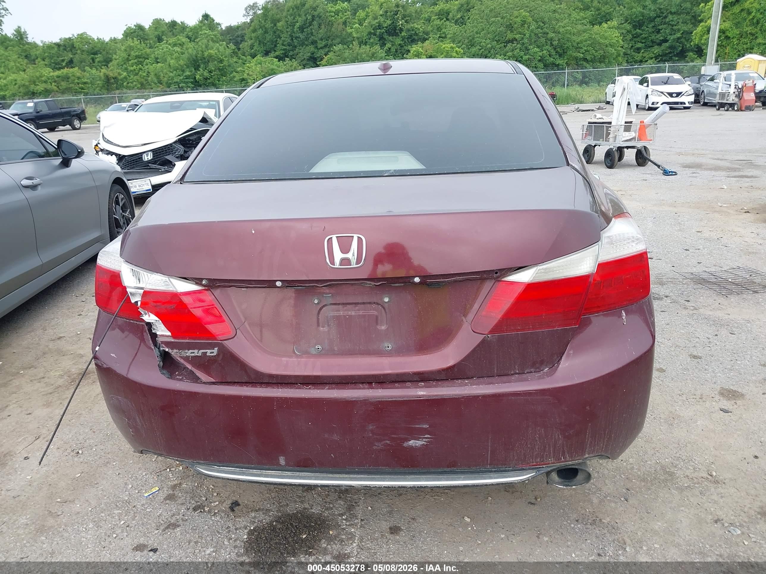 2013 Honda Accord Ex-l Burgundy vin: 1HGCR2F88DA009896
