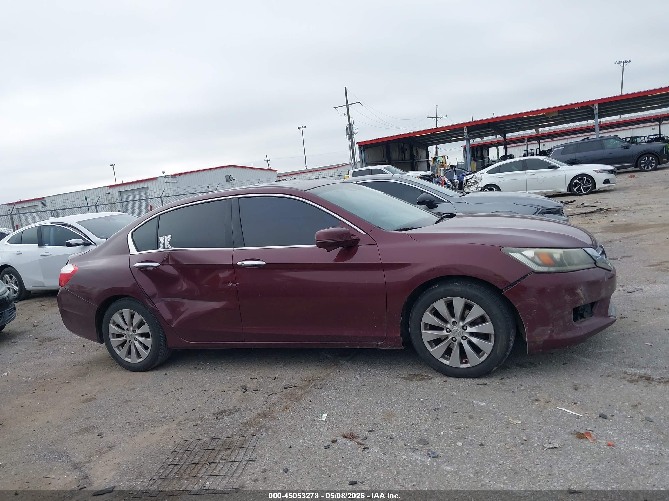 2013 Honda Accord Ex-l Burgundy vin: 1HGCR2F88DA009896