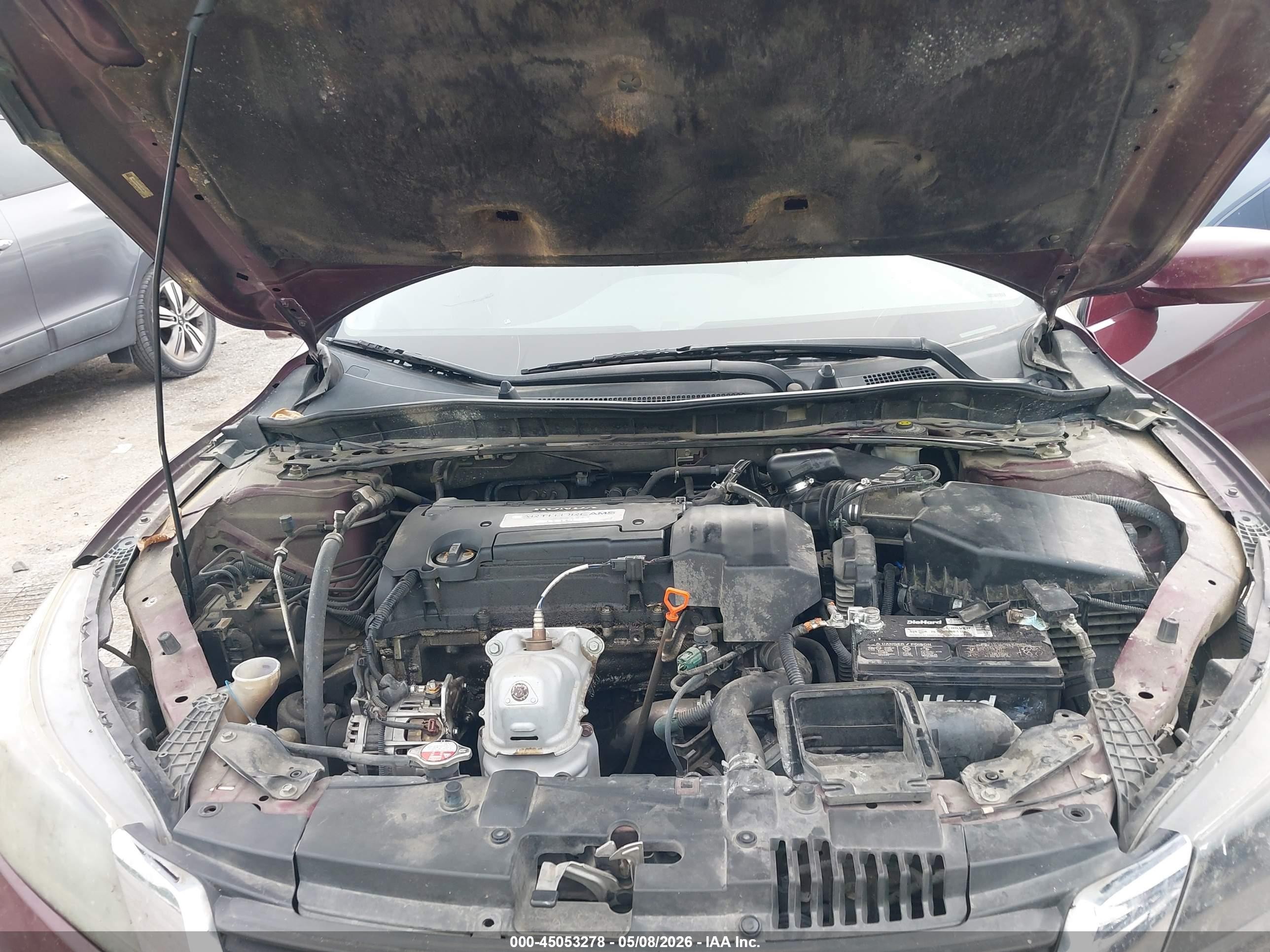 2013 Honda Accord Ex-l Burgundy vin: 1HGCR2F88DA009896