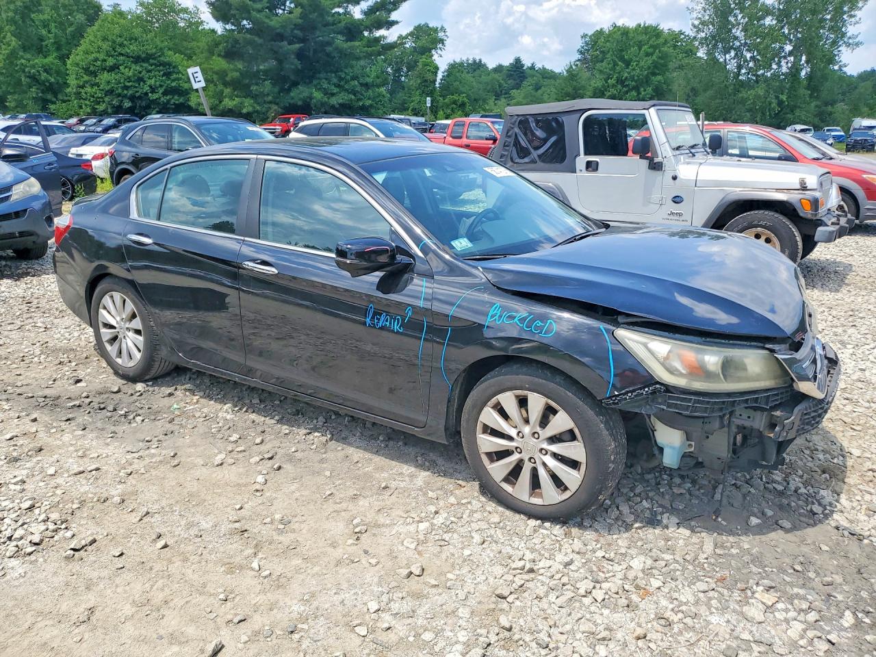 2013 Honda Accord Exl Black vin: 1HGCR2F88DA025855