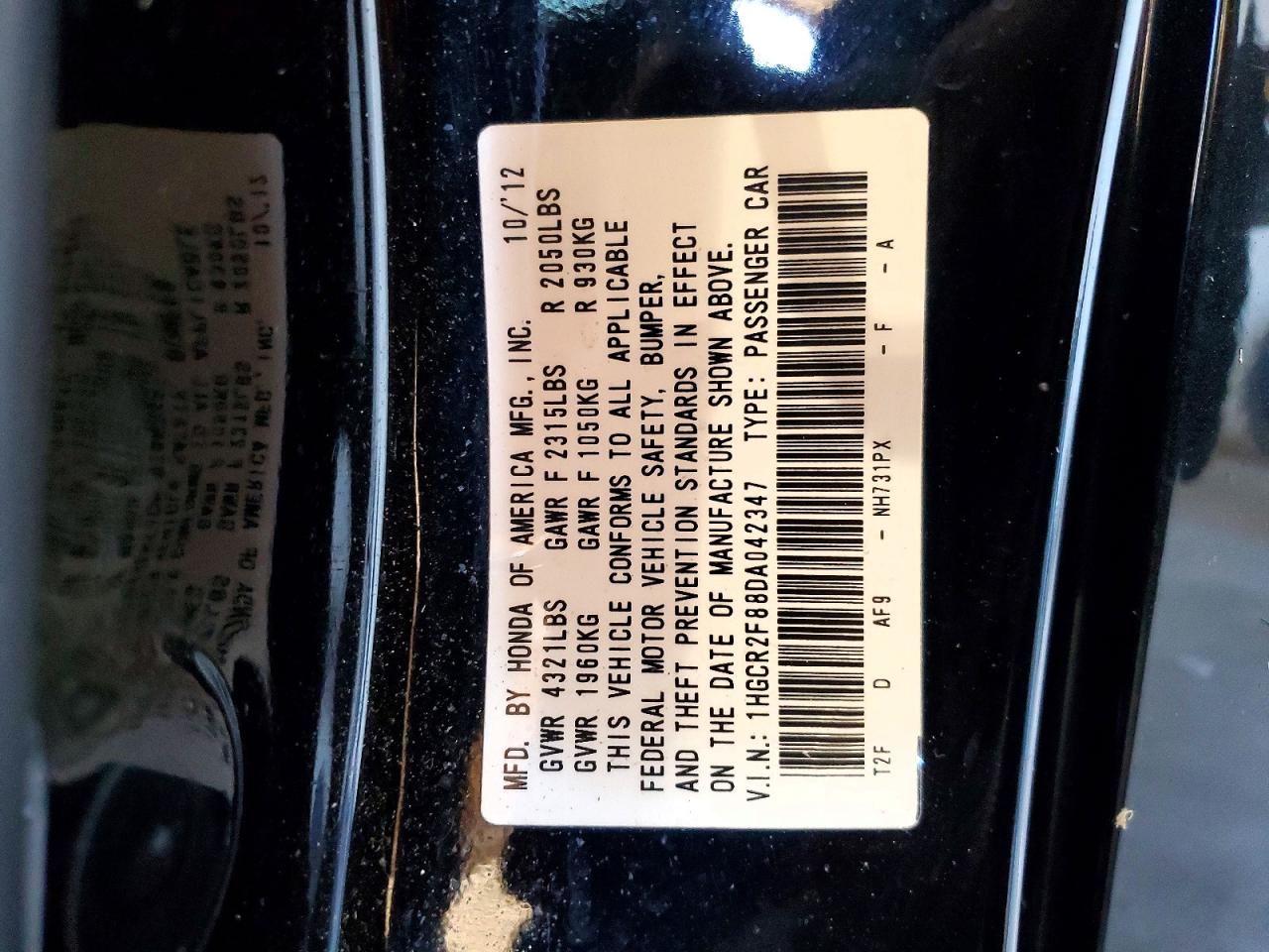 2013 Honda Accord Exl Black vin: 1HGCR2F88DA042347
