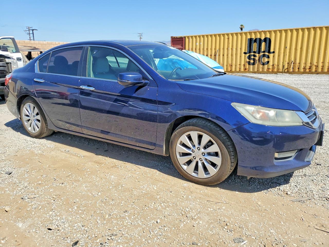 2013 Honda Accord Exl Blue vin: 1HGCR2F88DA045653