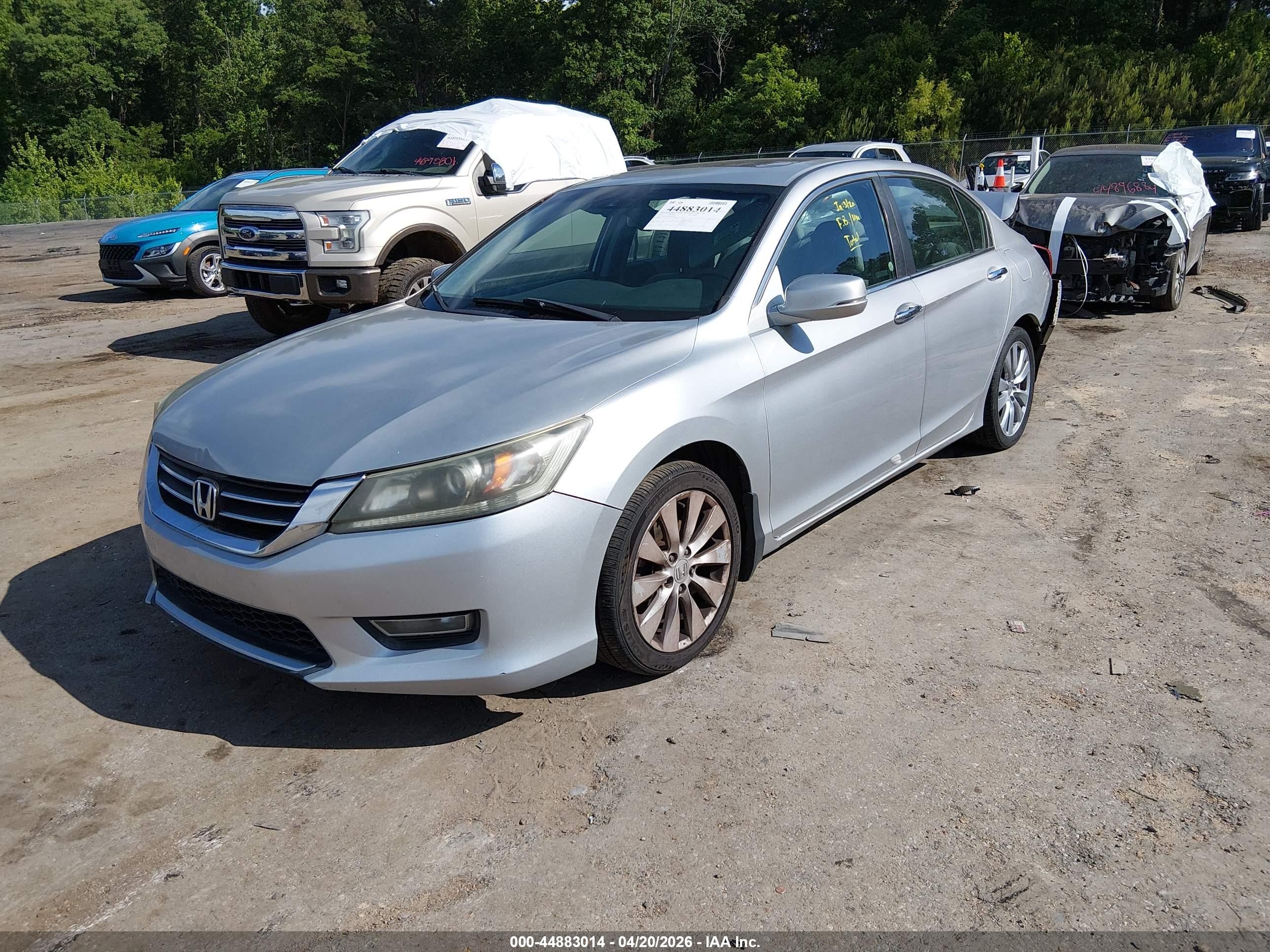 2013 Honda Accord Ex-l Silver vin: 1HGCR2F88DA049847