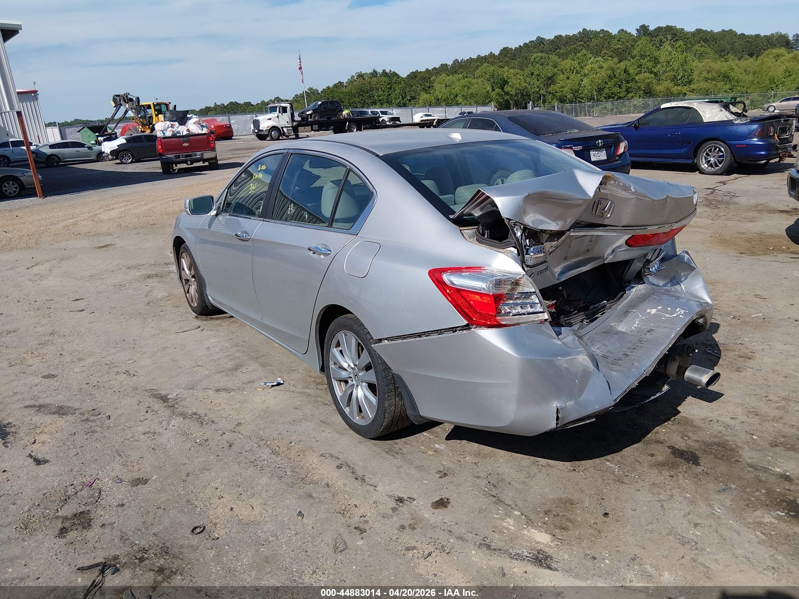 2013 Honda Accord Ex-l Silver vin: 1HGCR2F88DA049847