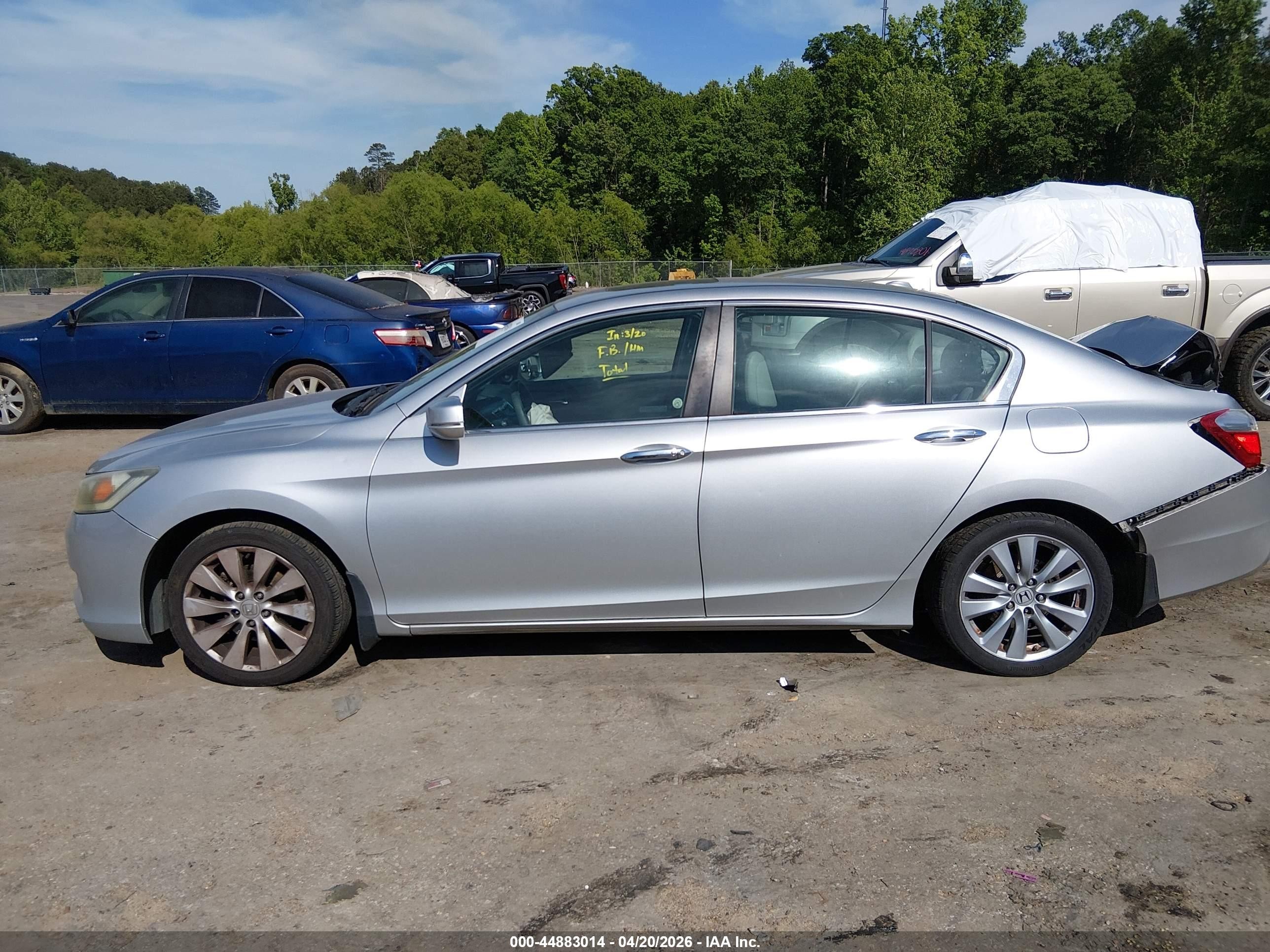 2013 Honda Accord Ex-l Silver vin: 1HGCR2F88DA049847