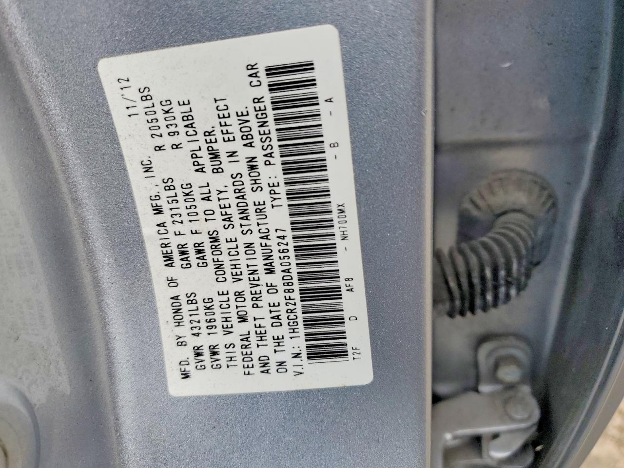 2013 Honda Accord Exl Silver vin: 1HGCR2F88DA056247