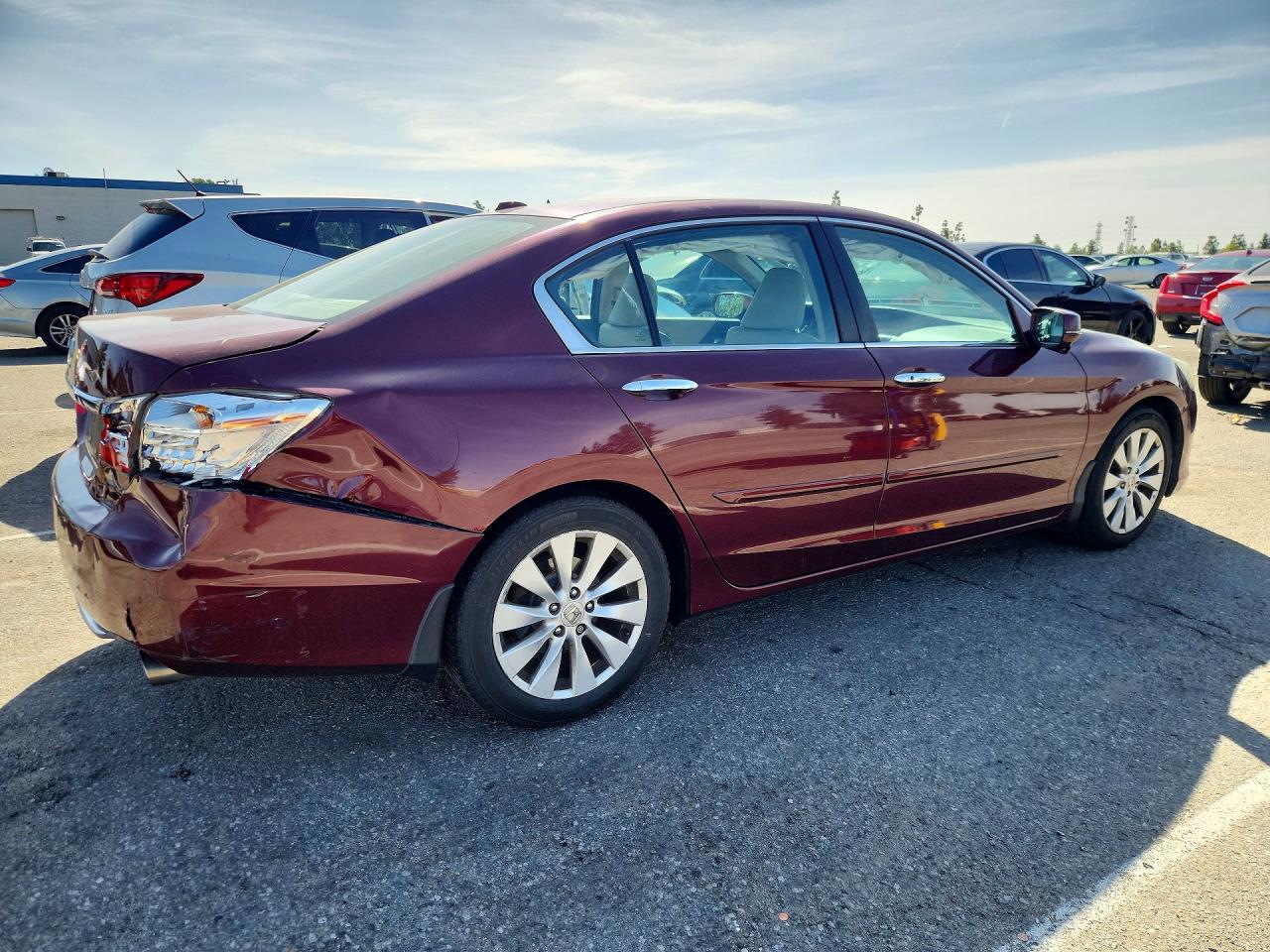 2013 Honda Accord Exl Burgundy vin: 1HGCR2F88DA057401