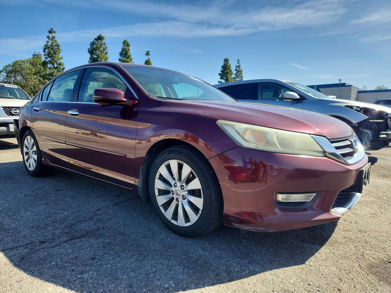 2013 Honda Accord Exl Burgundy vin: 1HGCR2F88DA057401