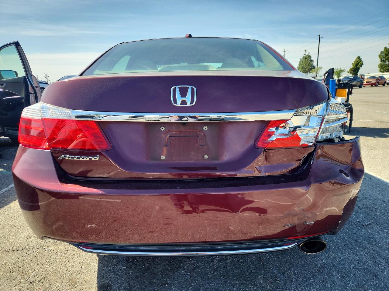 2013 Honda Accord Exl Burgundy vin: 1HGCR2F88DA057401