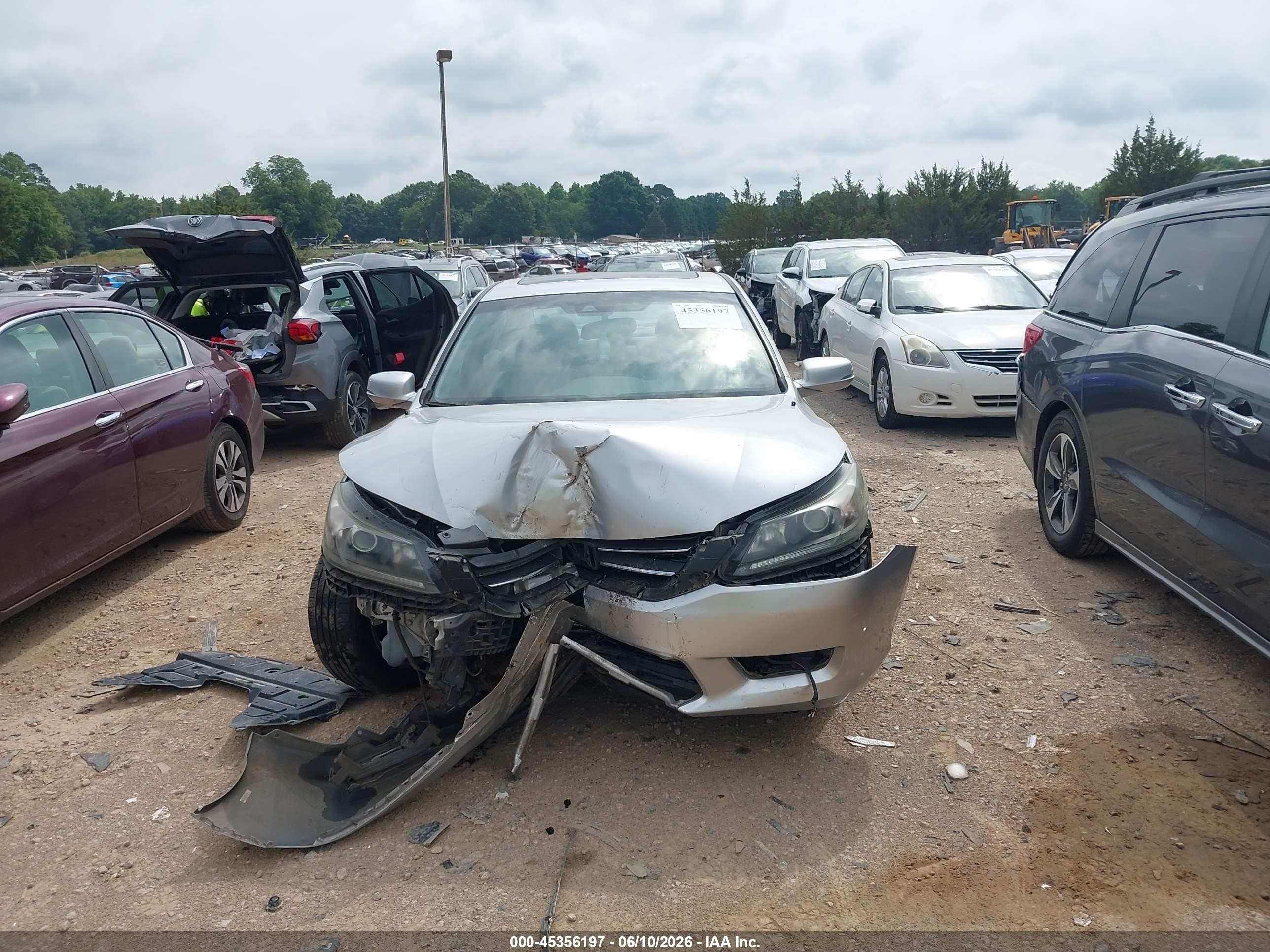 2013 Honda Accord Ex-l Silver vin: 1HGCR2F88DA102630