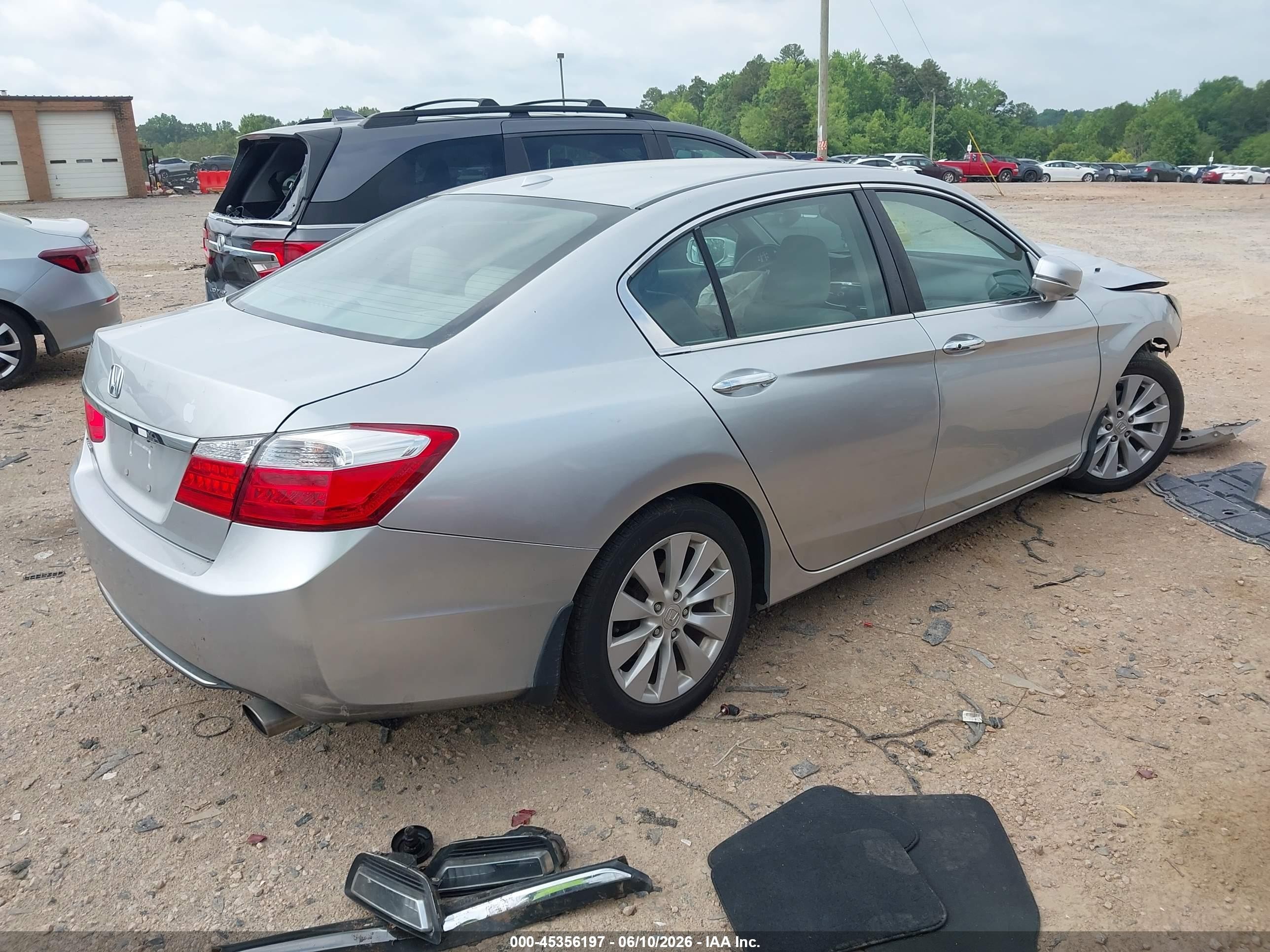 2013 Honda Accord Ex-l Silver vin: 1HGCR2F88DA102630