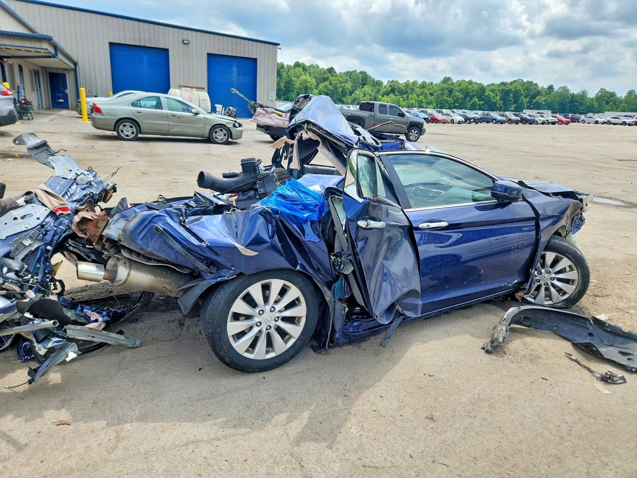 2013 Honda Accord Exl Синий vin: 1HGCR2F88DA110498