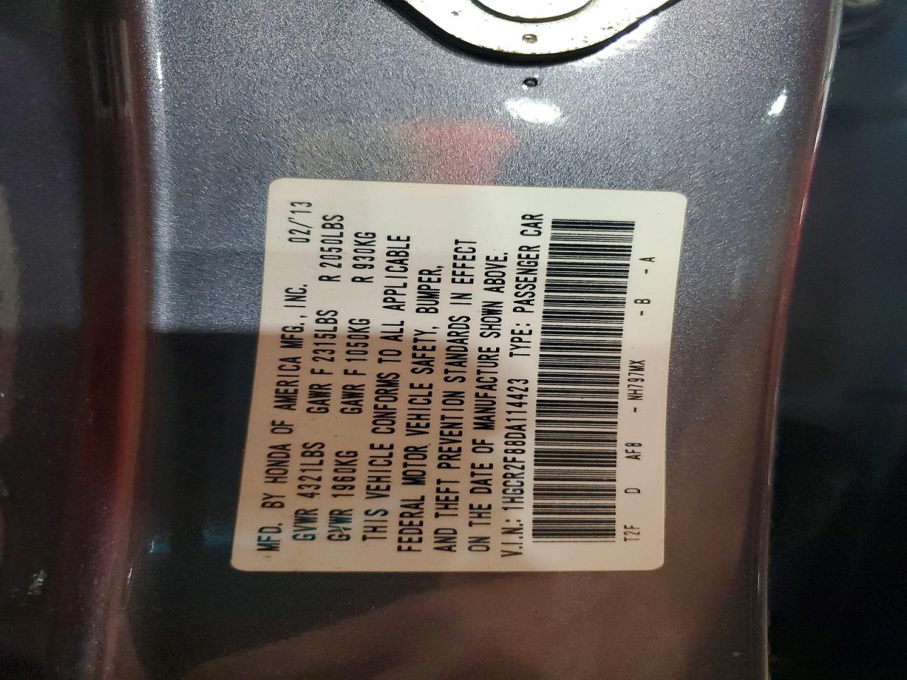 2013 Honda Accord Exl Gray vin: 1HGCR2F88DA114423