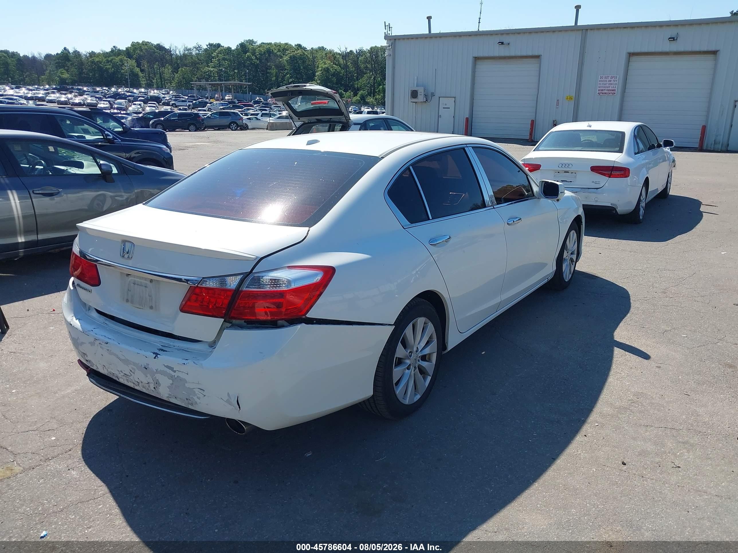 2013 Honda Accord Ex-l White vin: 1HGCR2F88DA115023