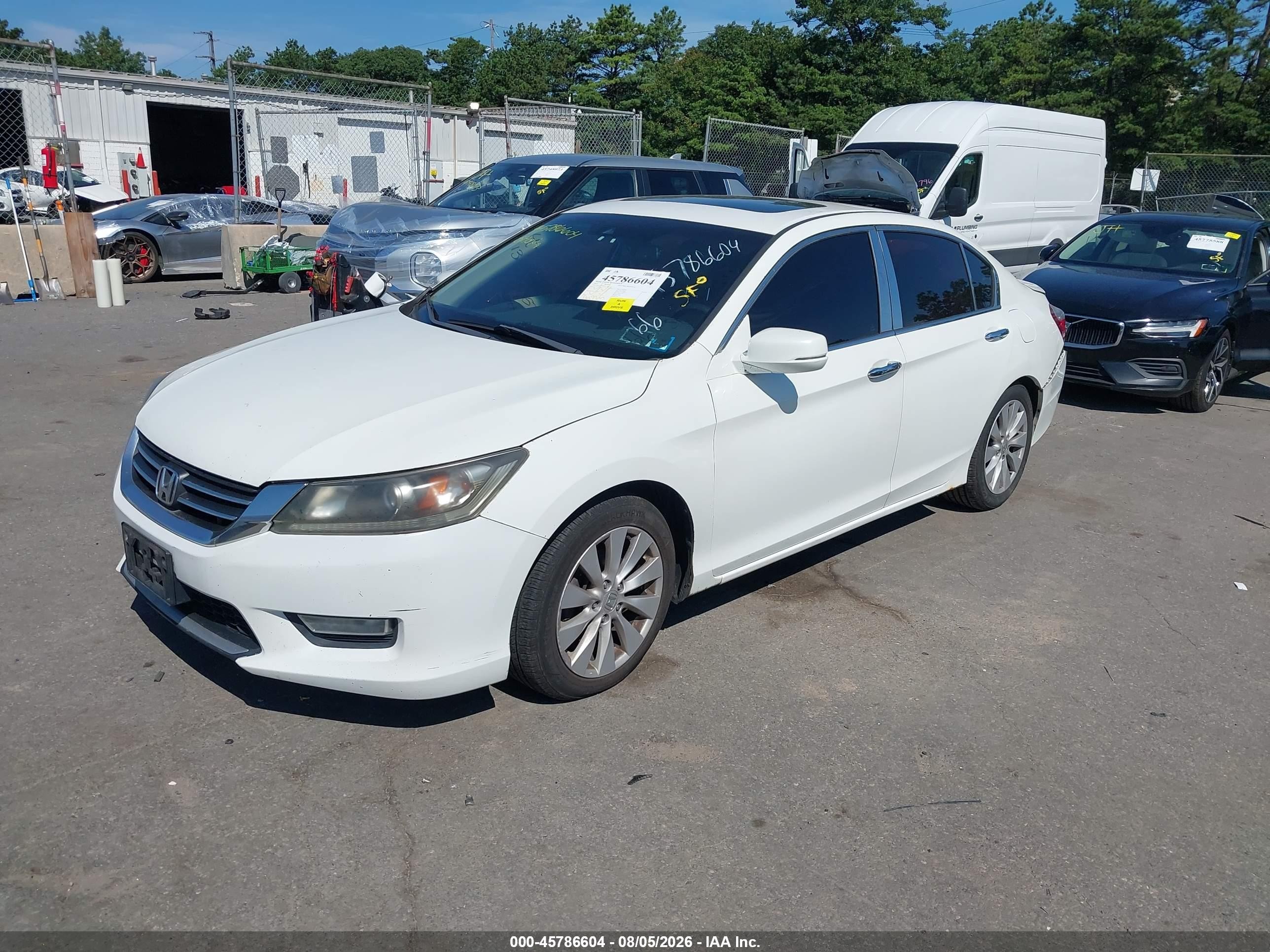 2013 Honda Accord Ex-l White vin: 1HGCR2F88DA115023