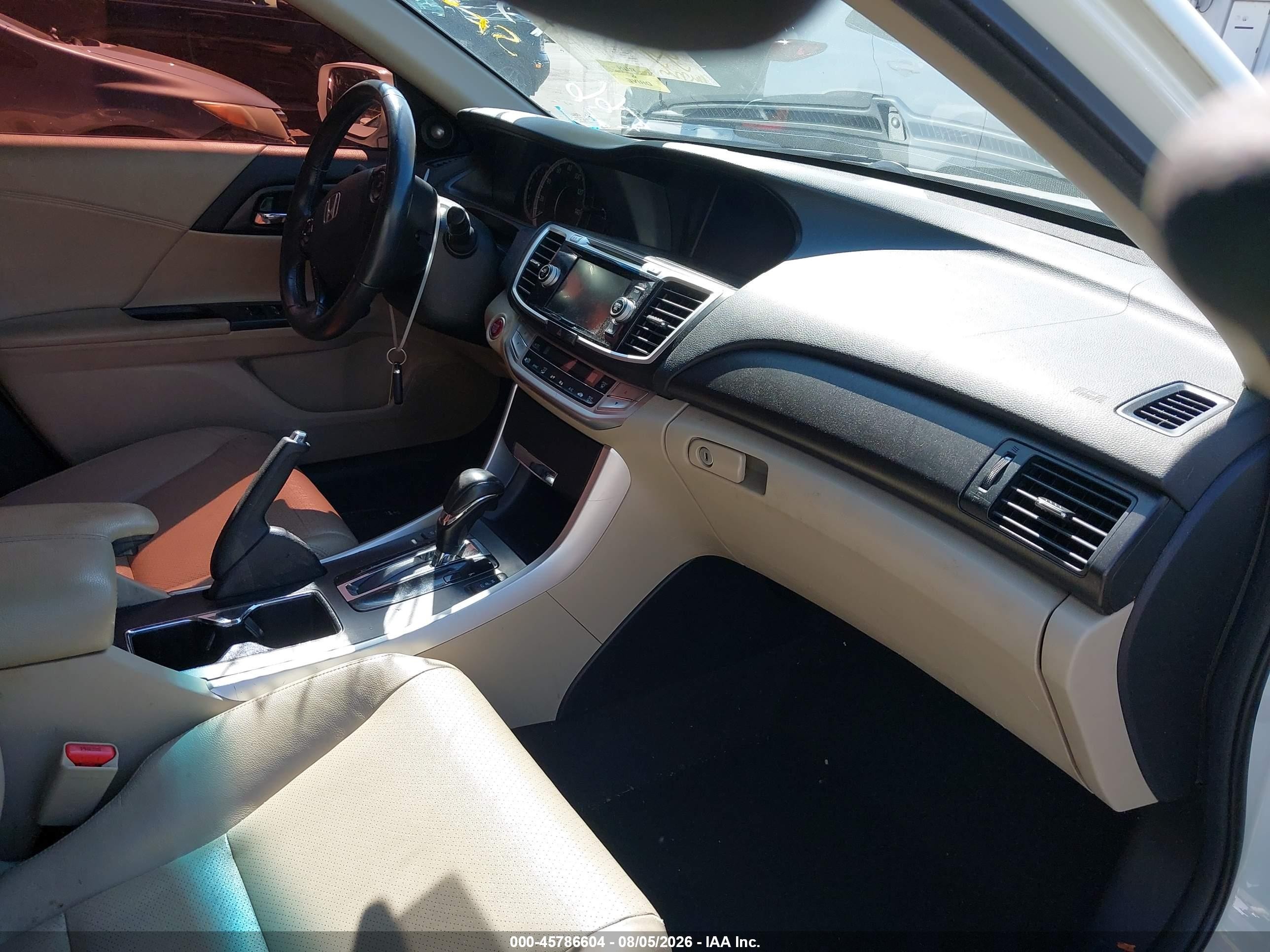 2013 Honda Accord Ex-l White vin: 1HGCR2F88DA115023