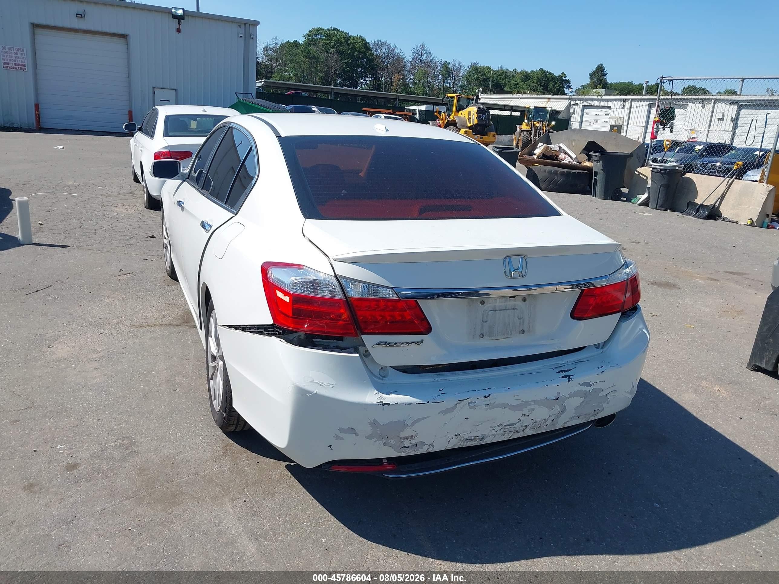 2013 Honda Accord Ex-l White vin: 1HGCR2F88DA115023