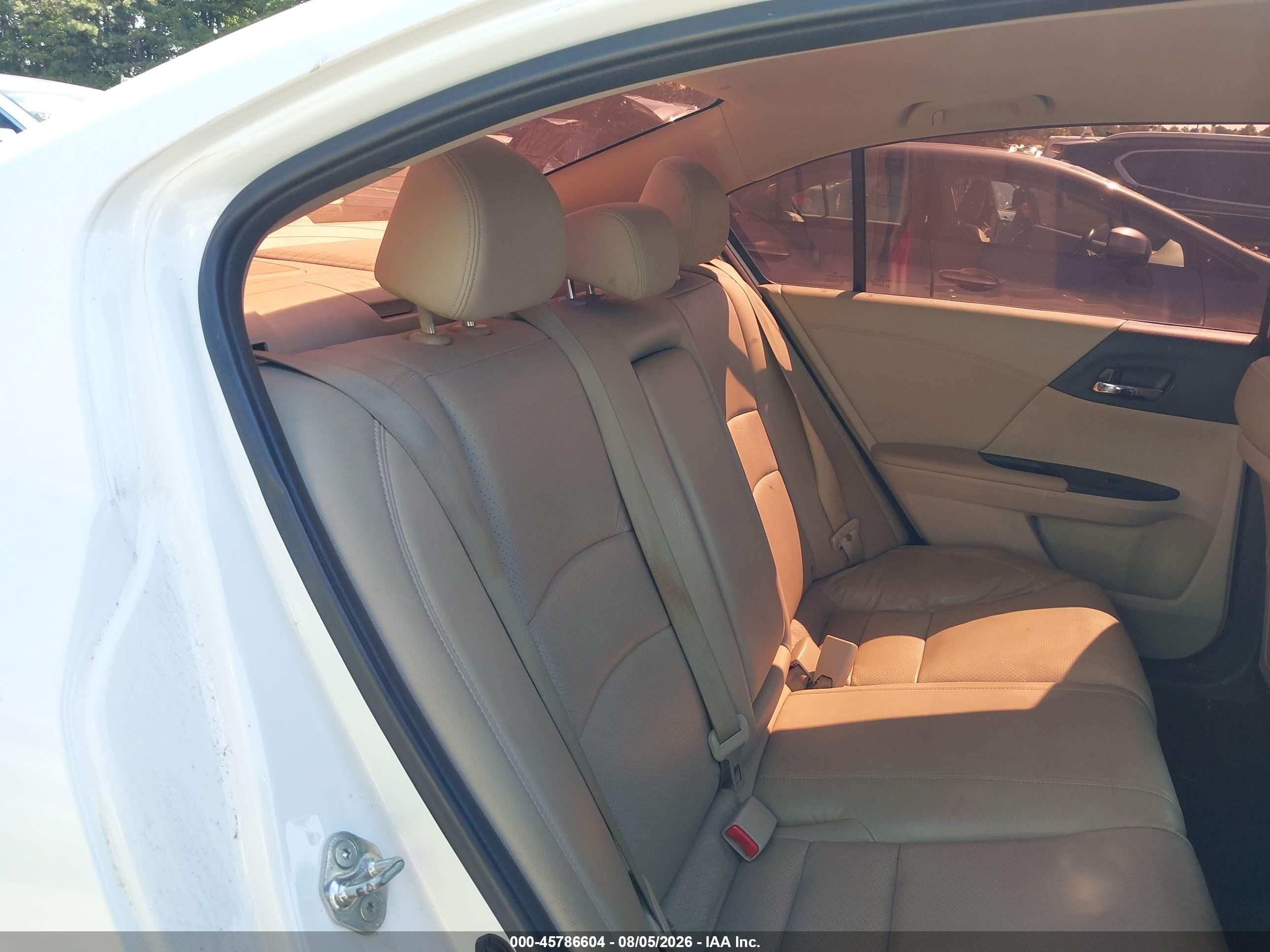 2013 Honda Accord Ex-l White vin: 1HGCR2F88DA115023
