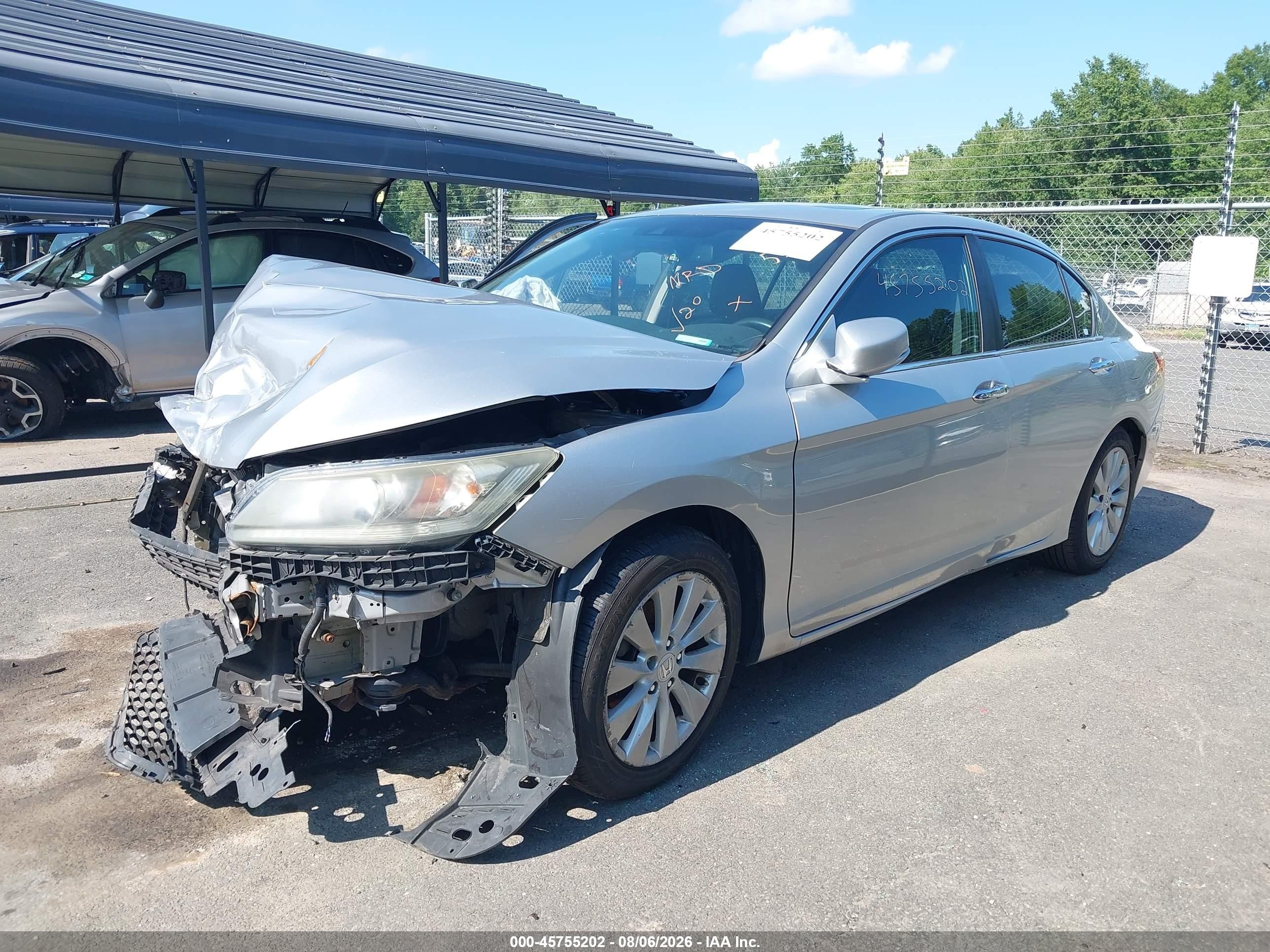 2013 Honda Accord Ex-l Silver vin: 1HGCR2F88DA185816