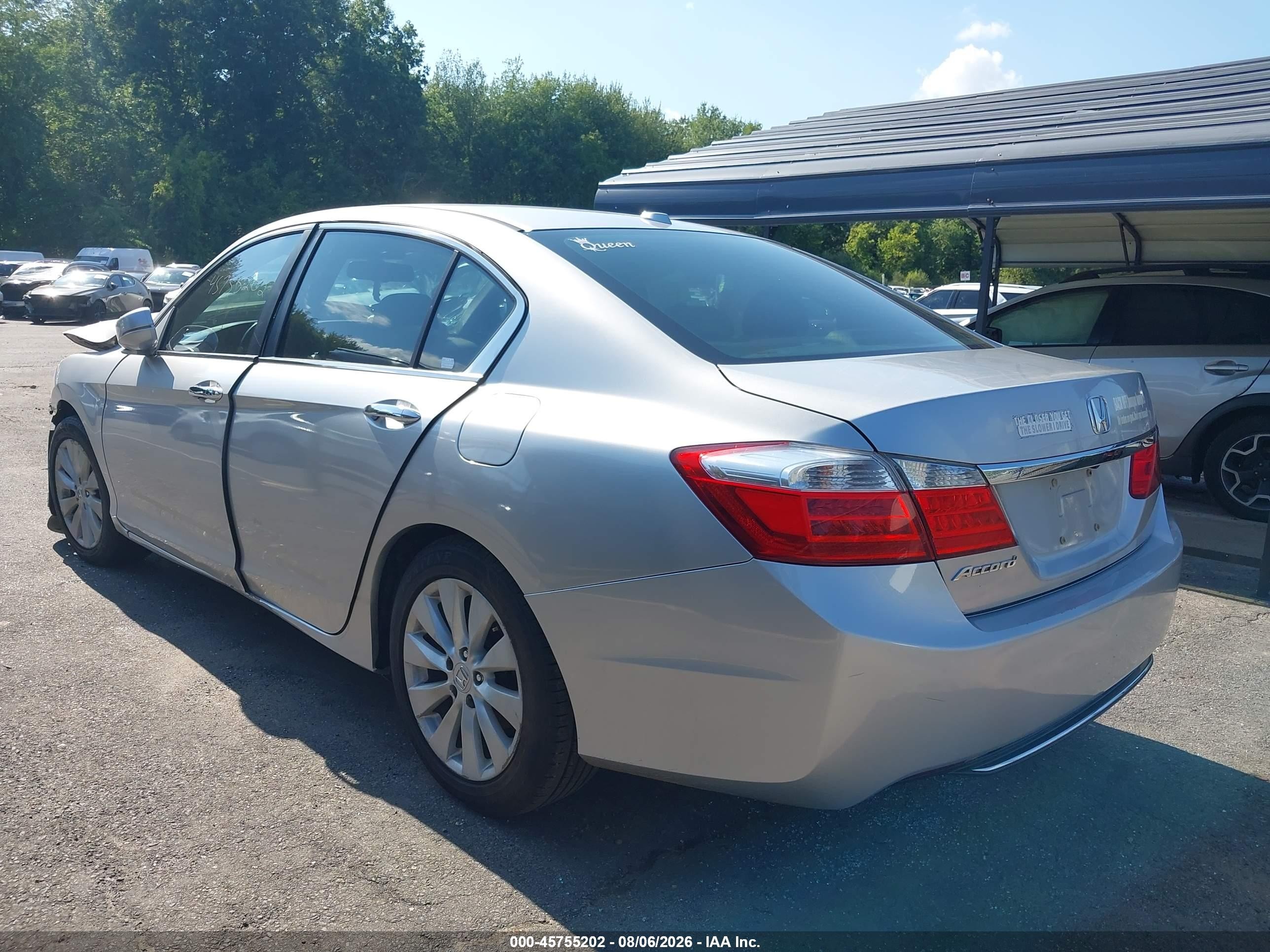 2013 Honda Accord Ex-l Silver vin: 1HGCR2F88DA185816