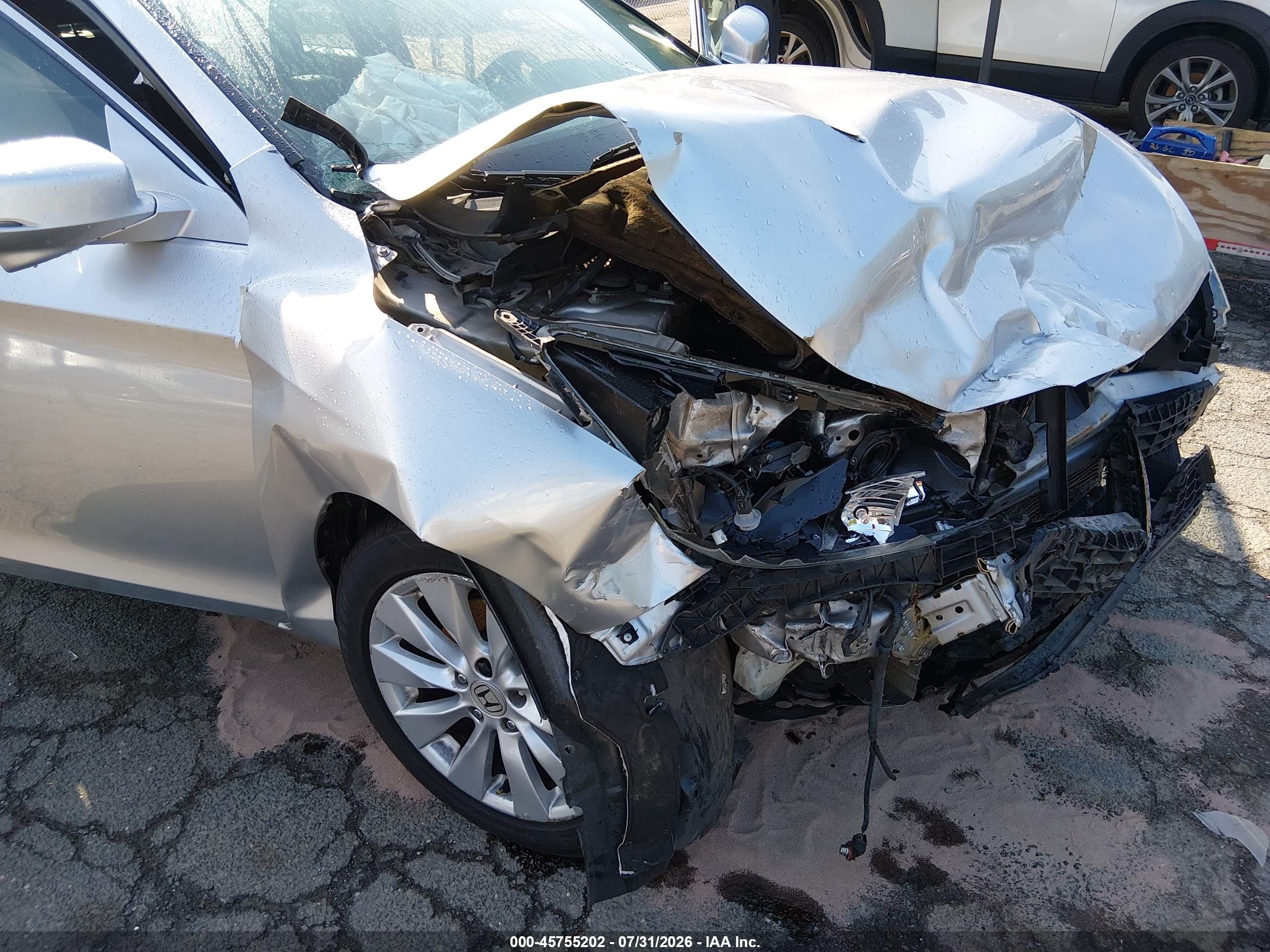 2013 Honda Accord Ex-l Silver vin: 1HGCR2F88DA185816