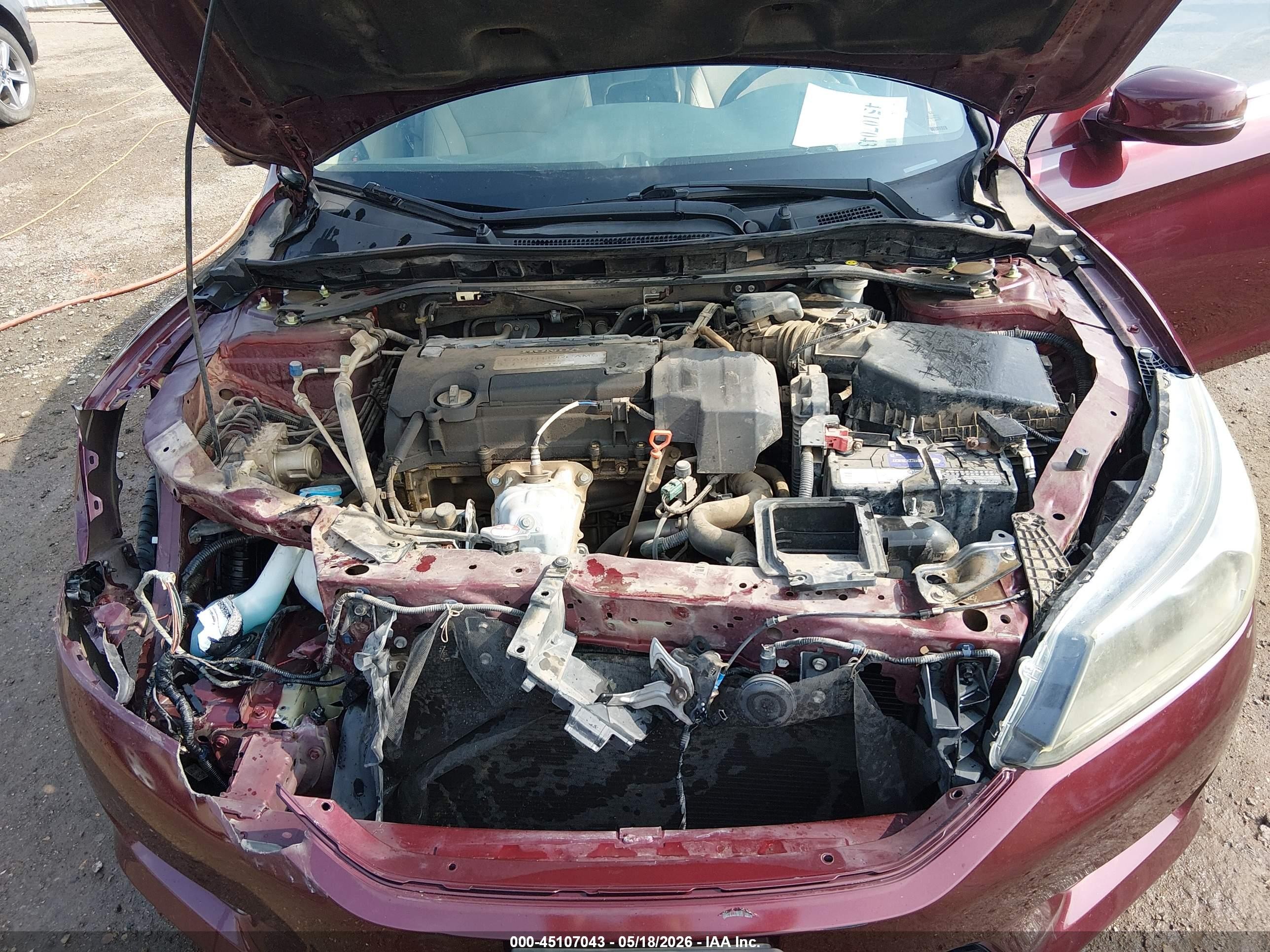2013 Honda Accord Ex-l Maroon vin: 1HGCR2F88DA272647