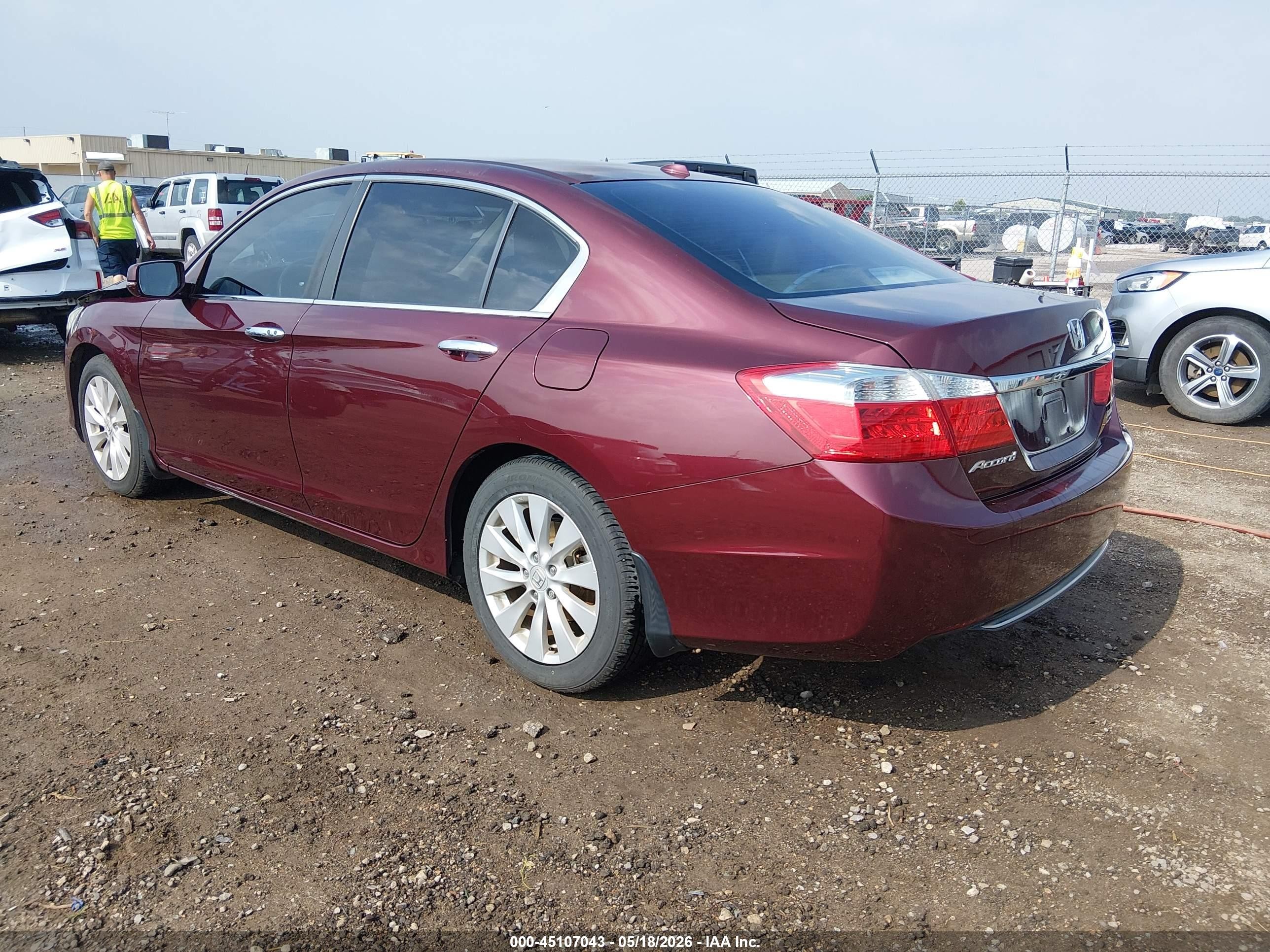 2013 Honda Accord Ex-l Maroon vin: 1HGCR2F88DA272647