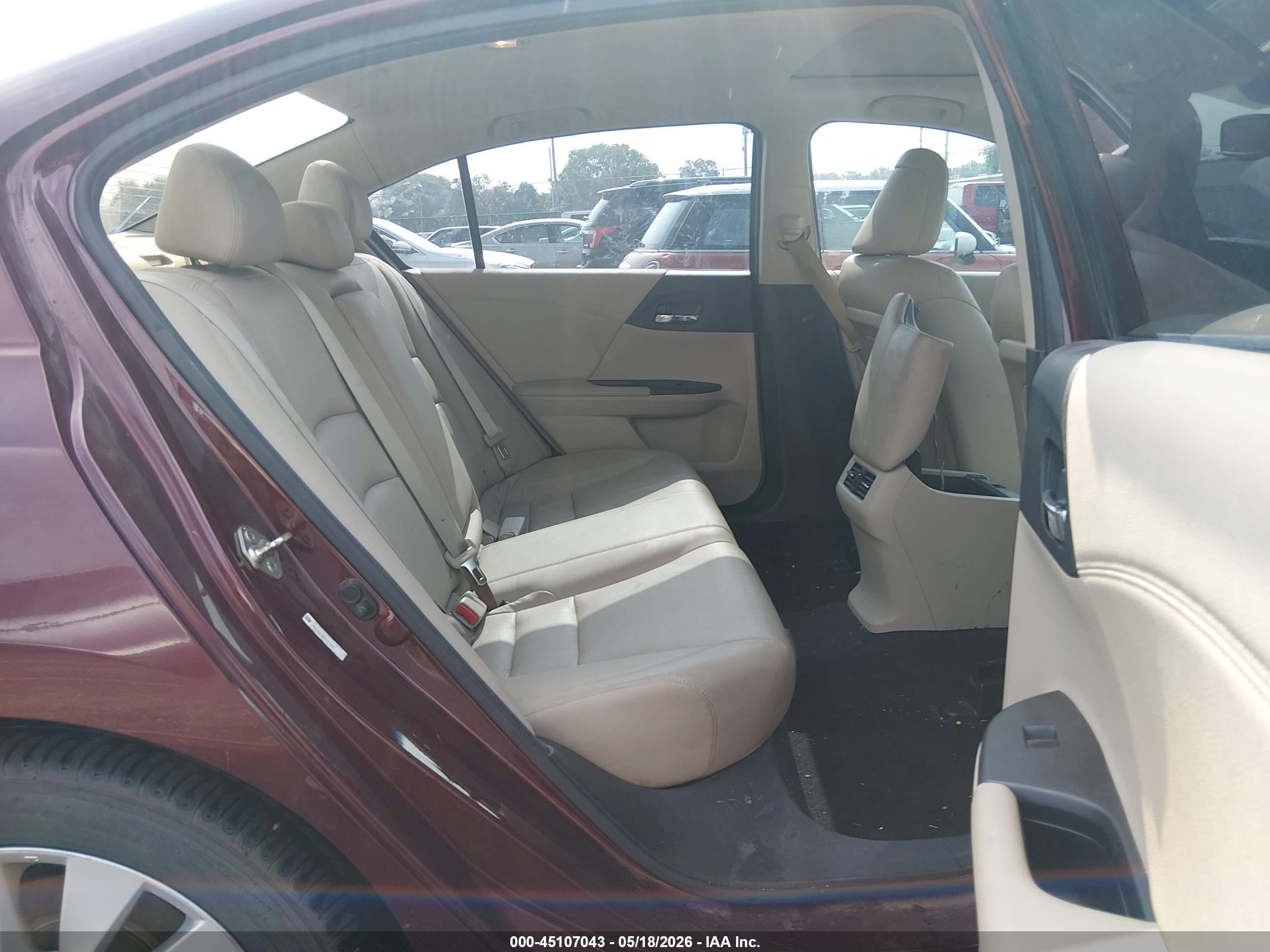 2013 Honda Accord Ex-l Maroon vin: 1HGCR2F88DA272647