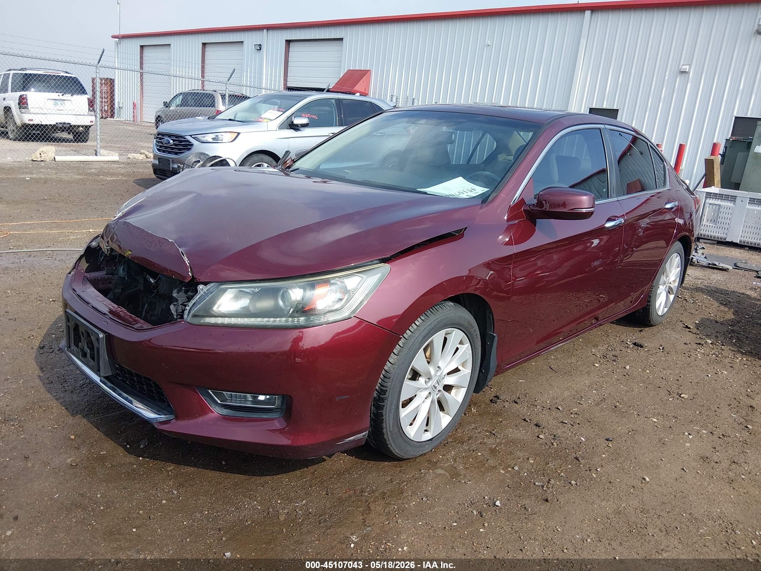 2013 Honda Accord Ex-l Maroon vin: 1HGCR2F88DA272647