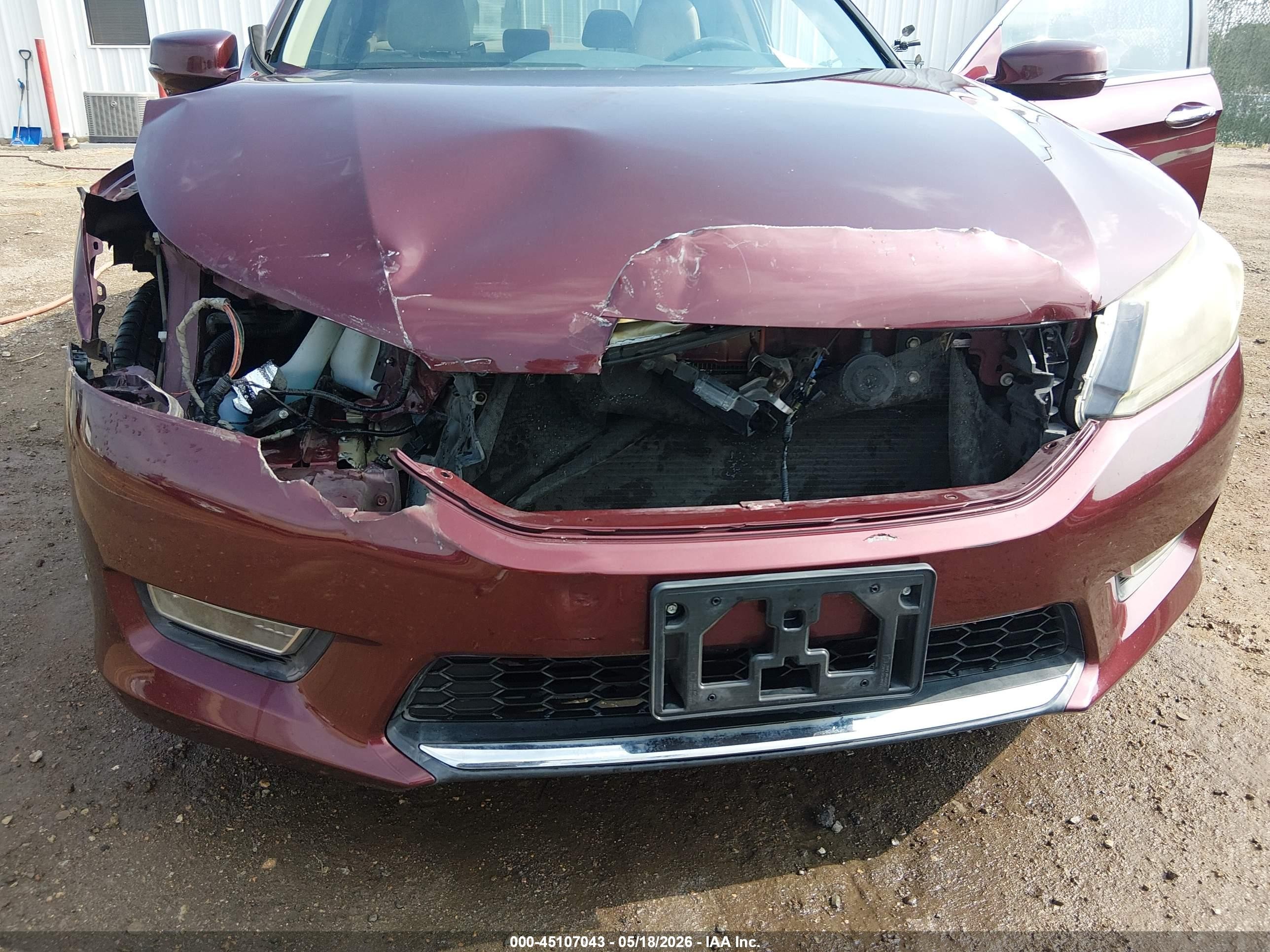 2013 Honda Accord Ex-l Maroon vin: 1HGCR2F88DA272647