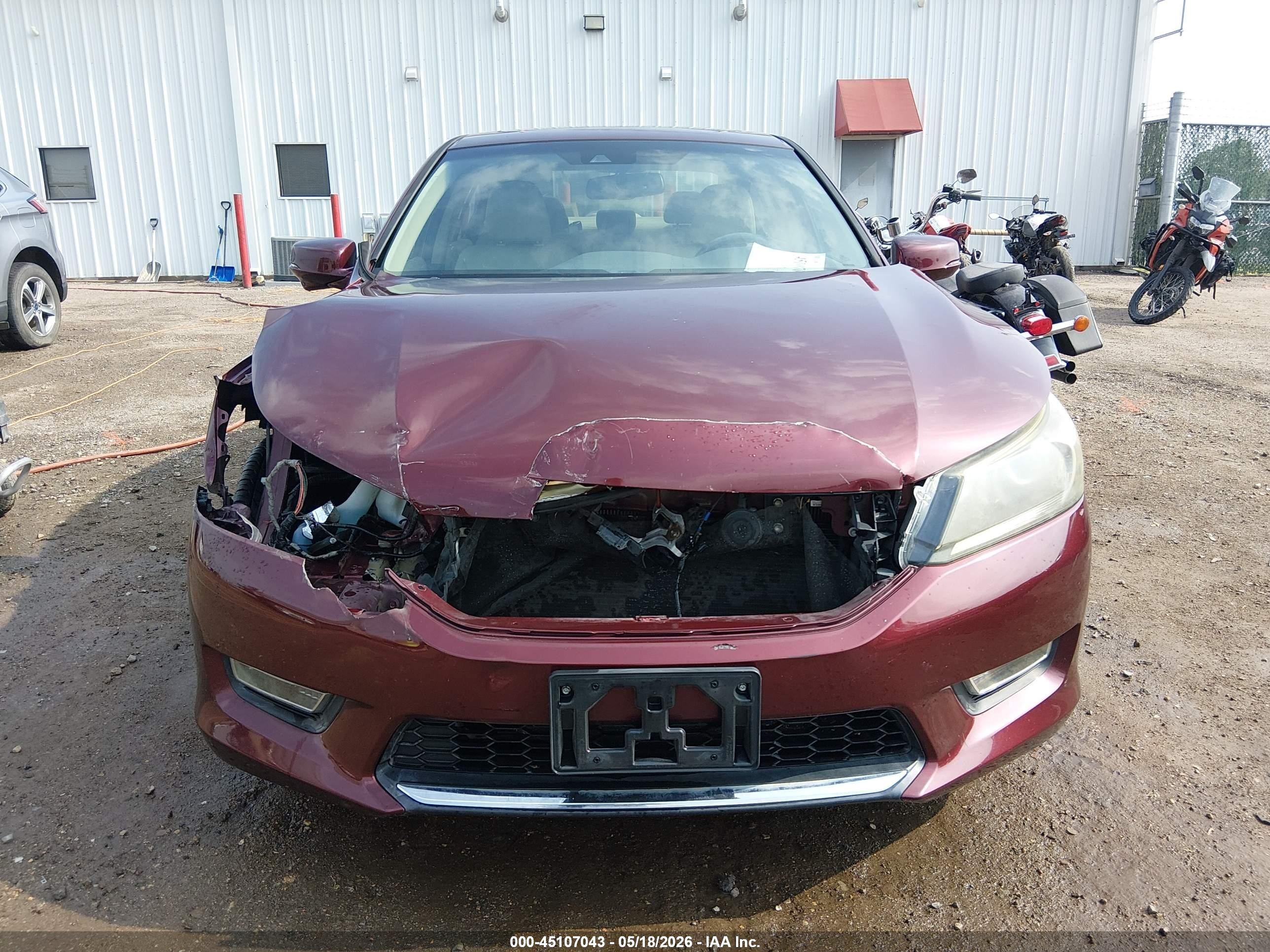 2013 Honda Accord Ex-l Maroon vin: 1HGCR2F88DA272647