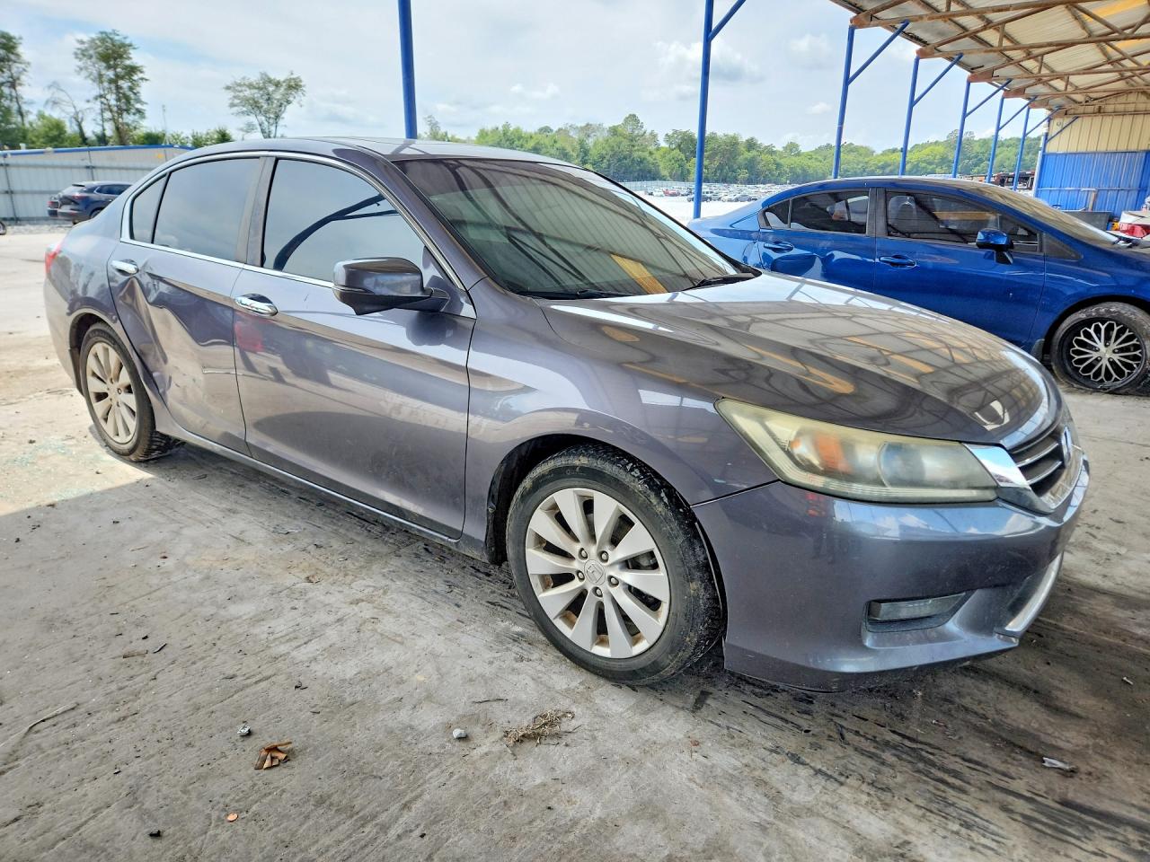 2014 Honda Accord Exl Gray vin: 1HGCR2F88EA012525