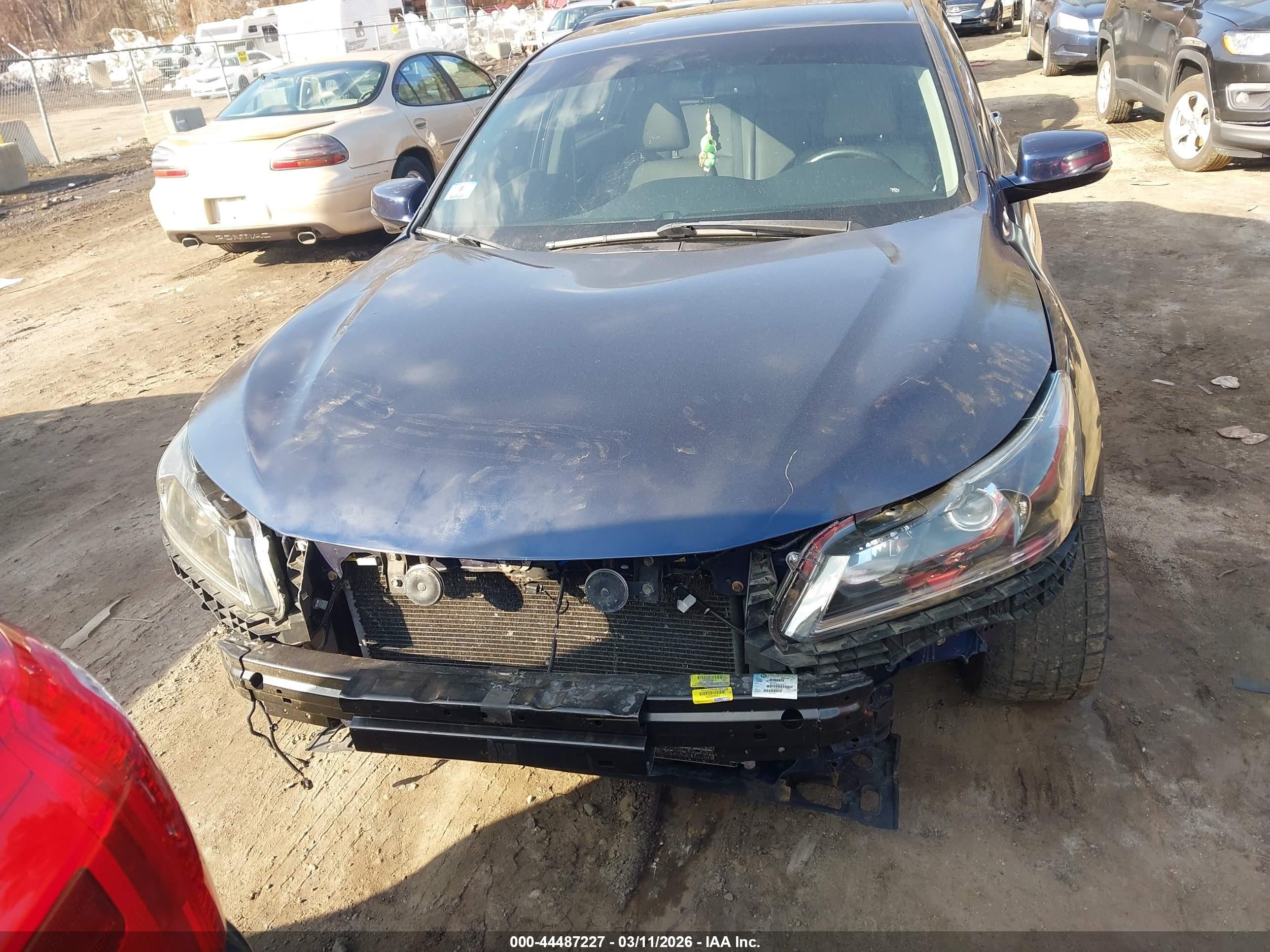 2014 Honda Accord Ex-l Blue vin: 1HGCR2F88EA030670