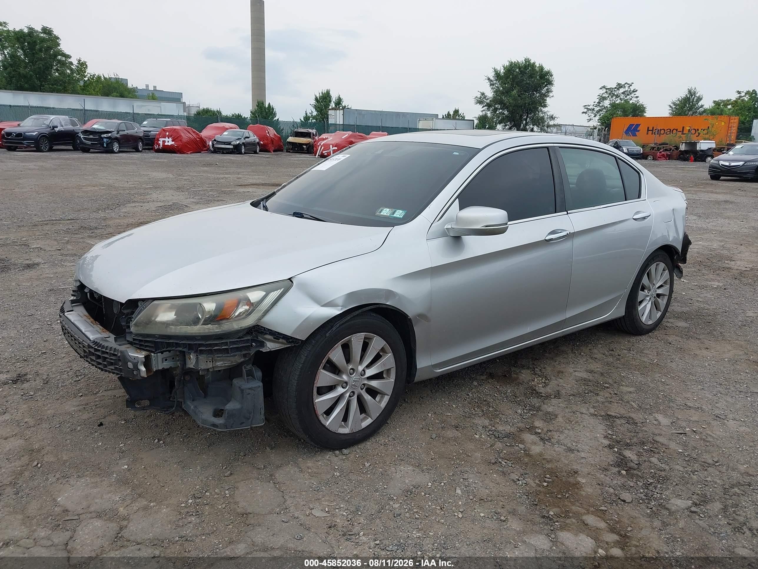 2014 Honda Accord Ex-l Silver vin: 1HGCR2F88EA073986