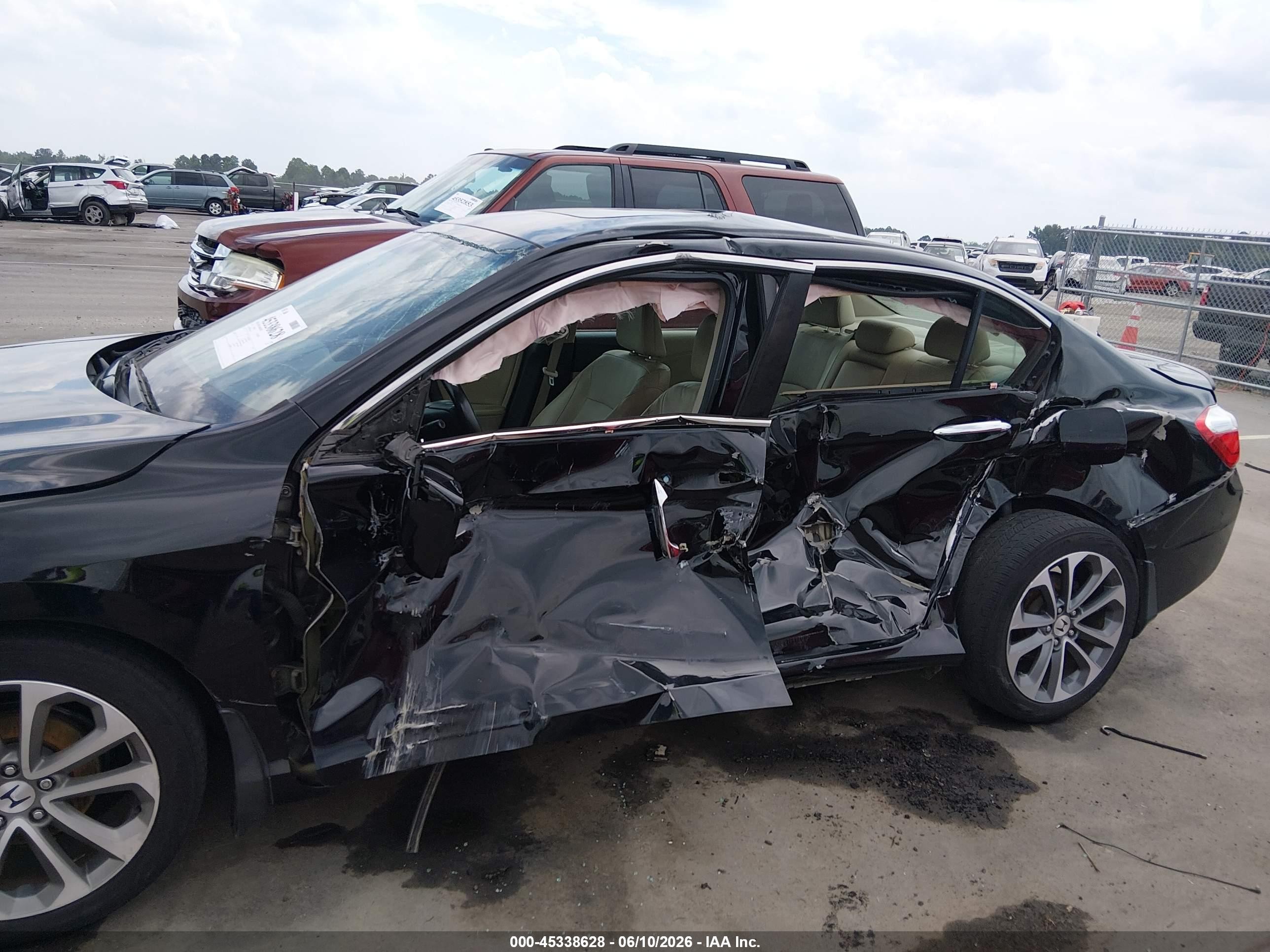 2014 Honda Accord Ex-l Black vin: 1HGCR2F88EA210909