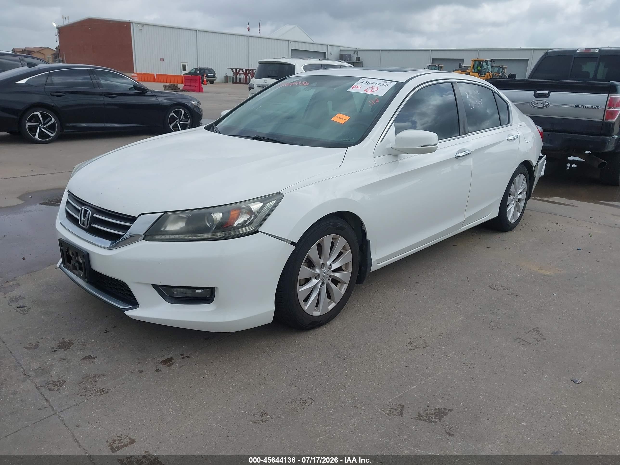 2014 Honda Accord Ex-l White vin: 1HGCR2F88EA213065