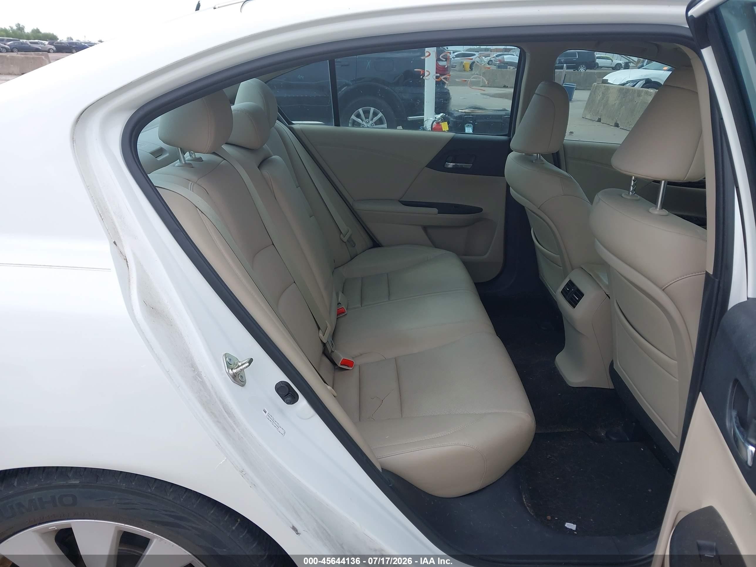 2014 Honda Accord Ex-l White vin: 1HGCR2F88EA213065