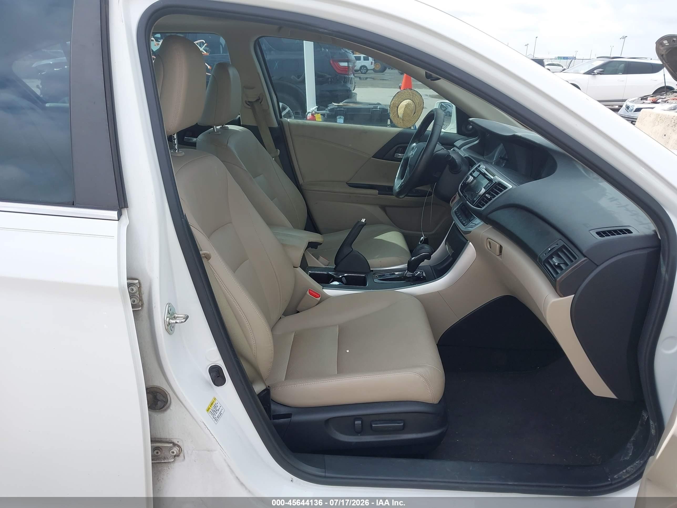 2014 Honda Accord Ex-l White vin: 1HGCR2F88EA213065