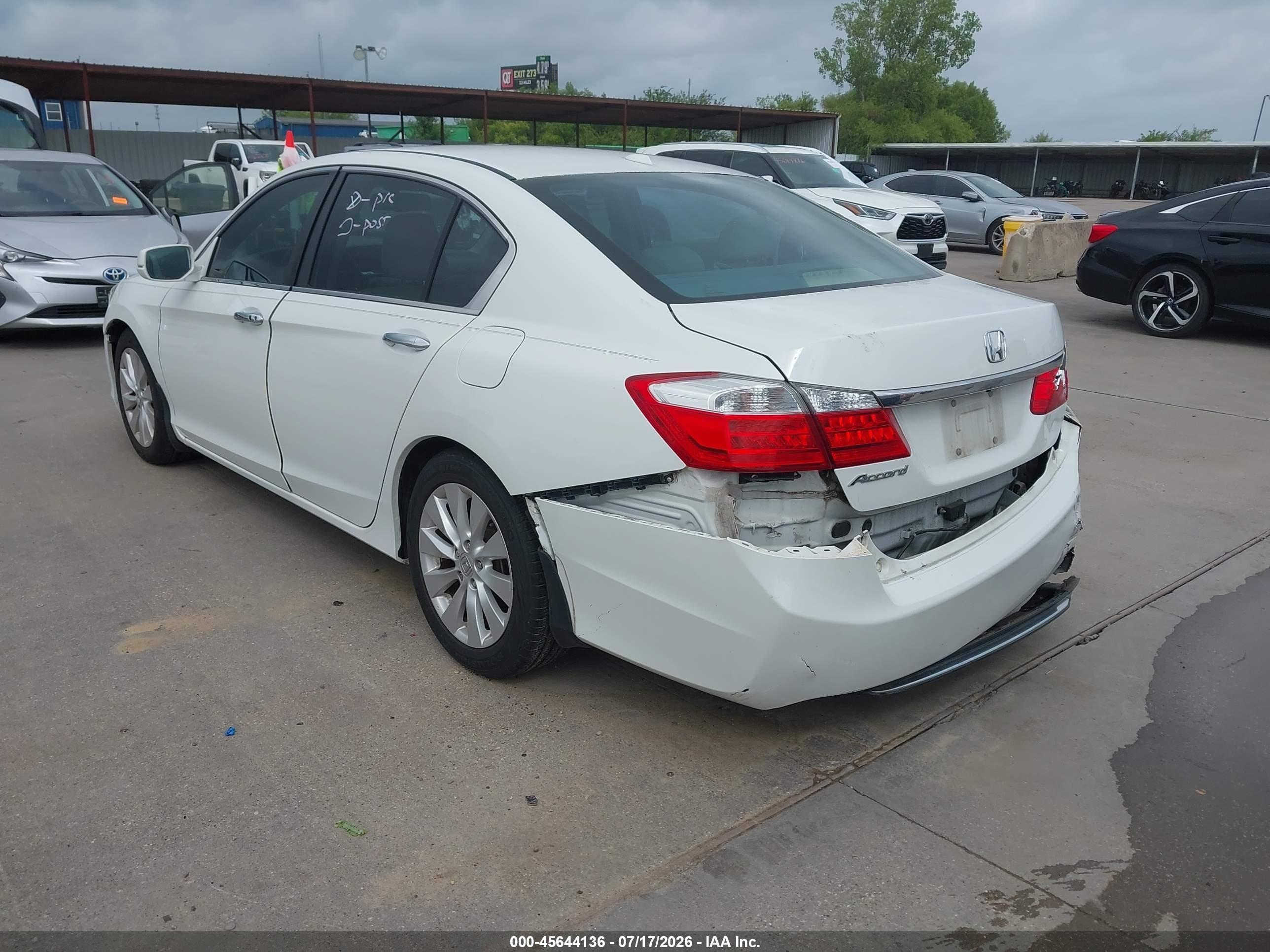 2014 Honda Accord Ex-l White vin: 1HGCR2F88EA213065
