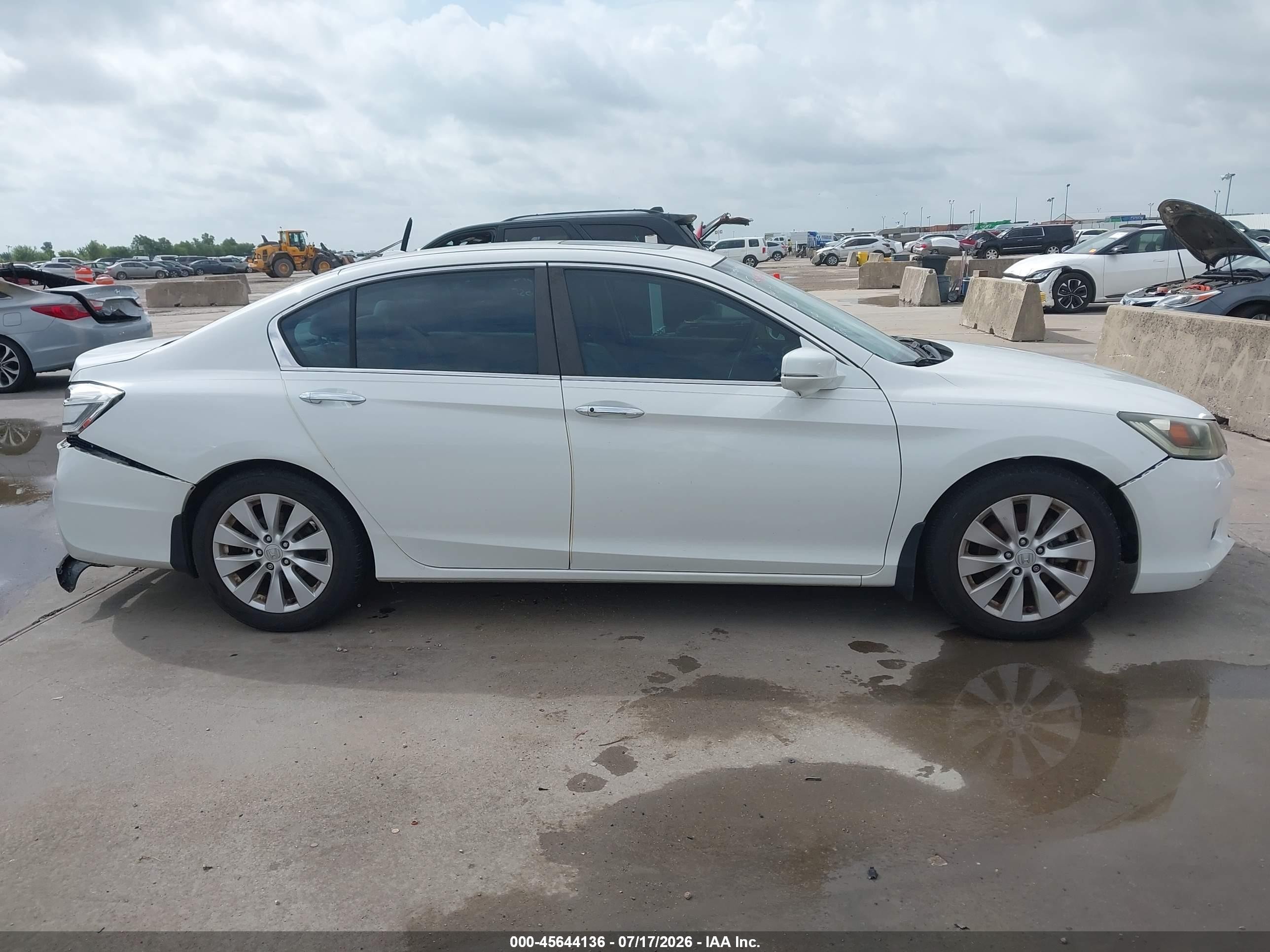 2014 Honda Accord Ex-l White vin: 1HGCR2F88EA213065