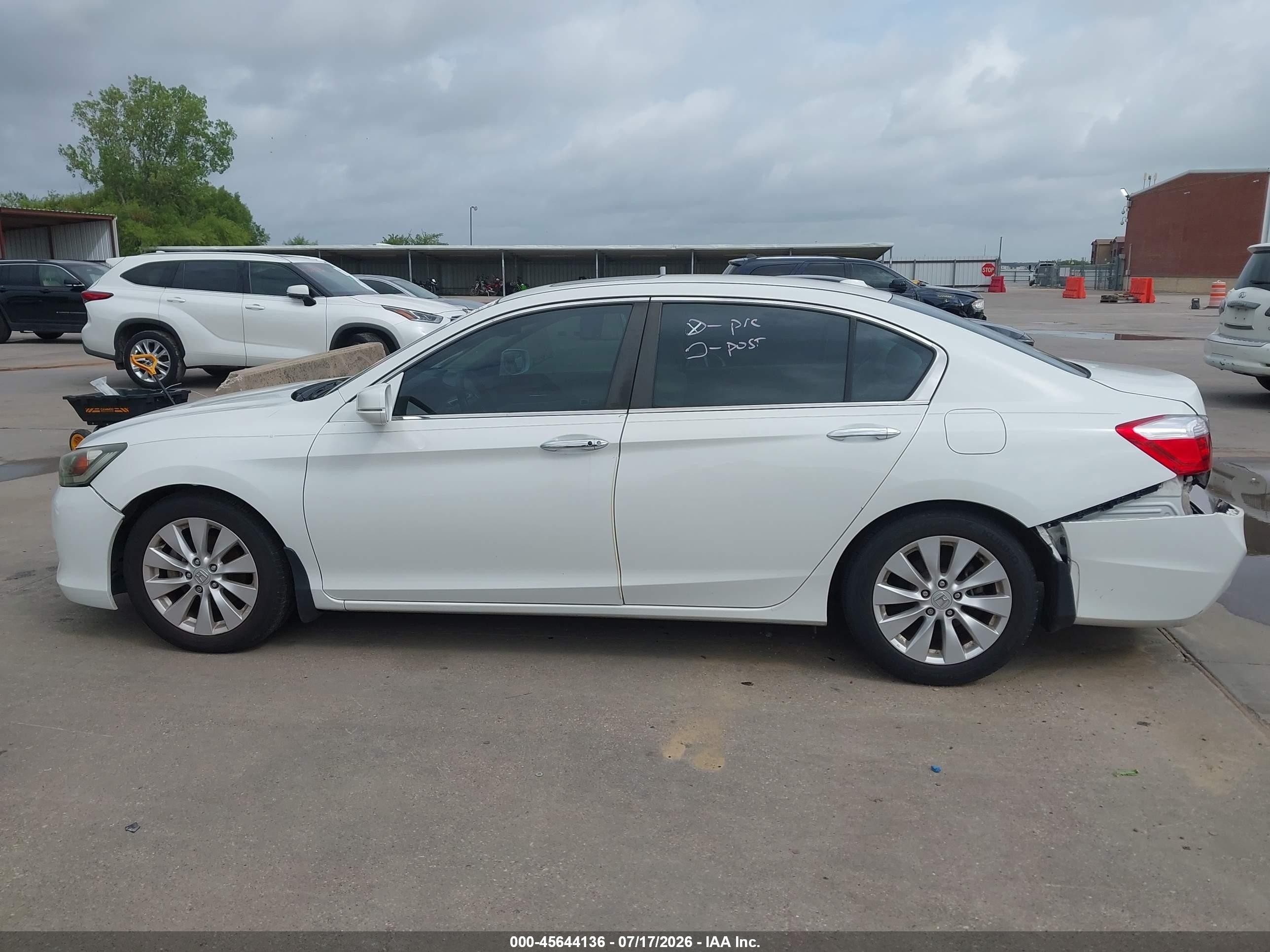 2014 Honda Accord Ex-l White vin: 1HGCR2F88EA213065