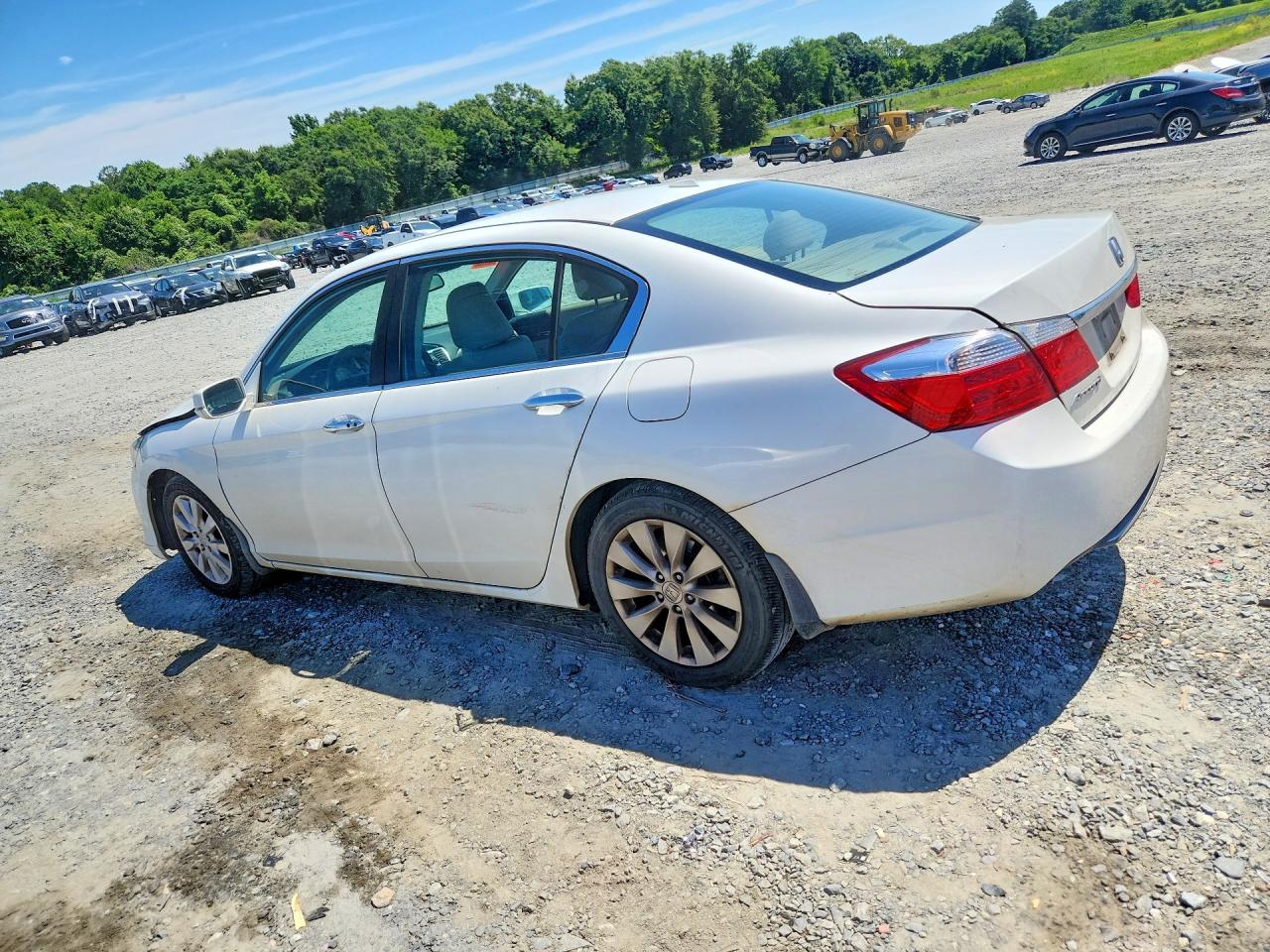 2014 Honda Accord Exl White vin: 1HGCR2F88EA234580