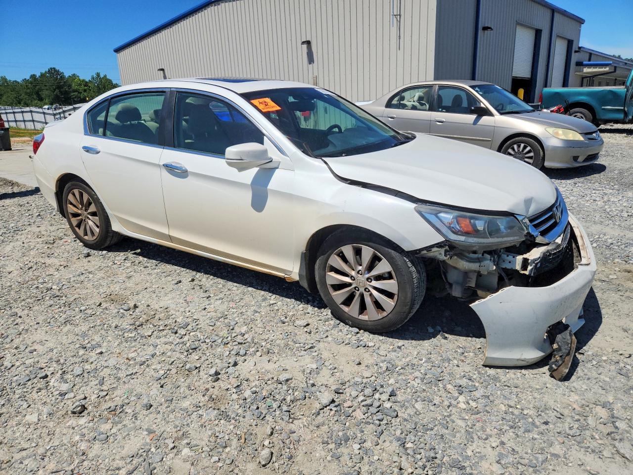 2014 Honda Accord Exl White vin: 1HGCR2F88EA234580