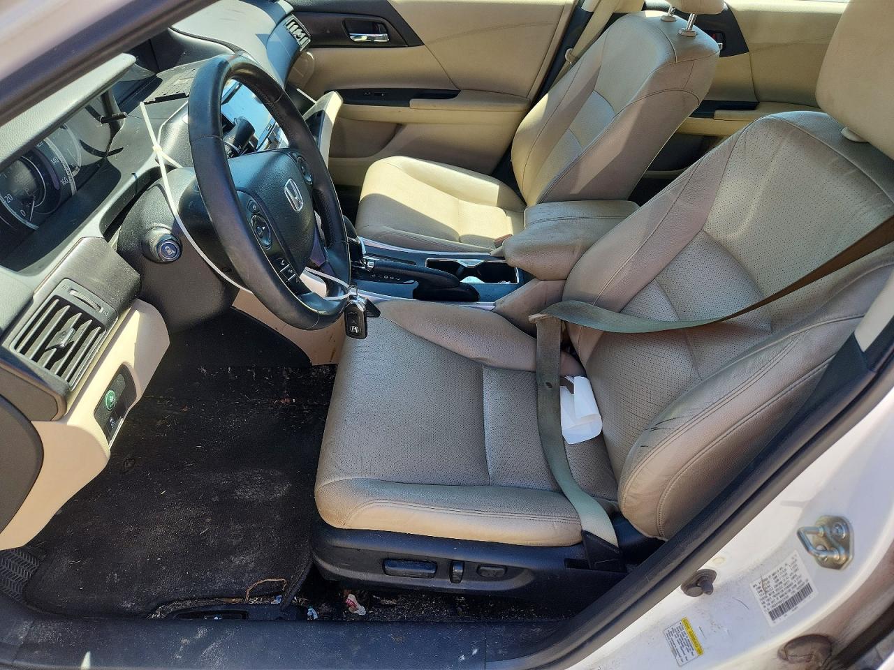 2014 Honda Accord Exl White vin: 1HGCR2F88EA234580