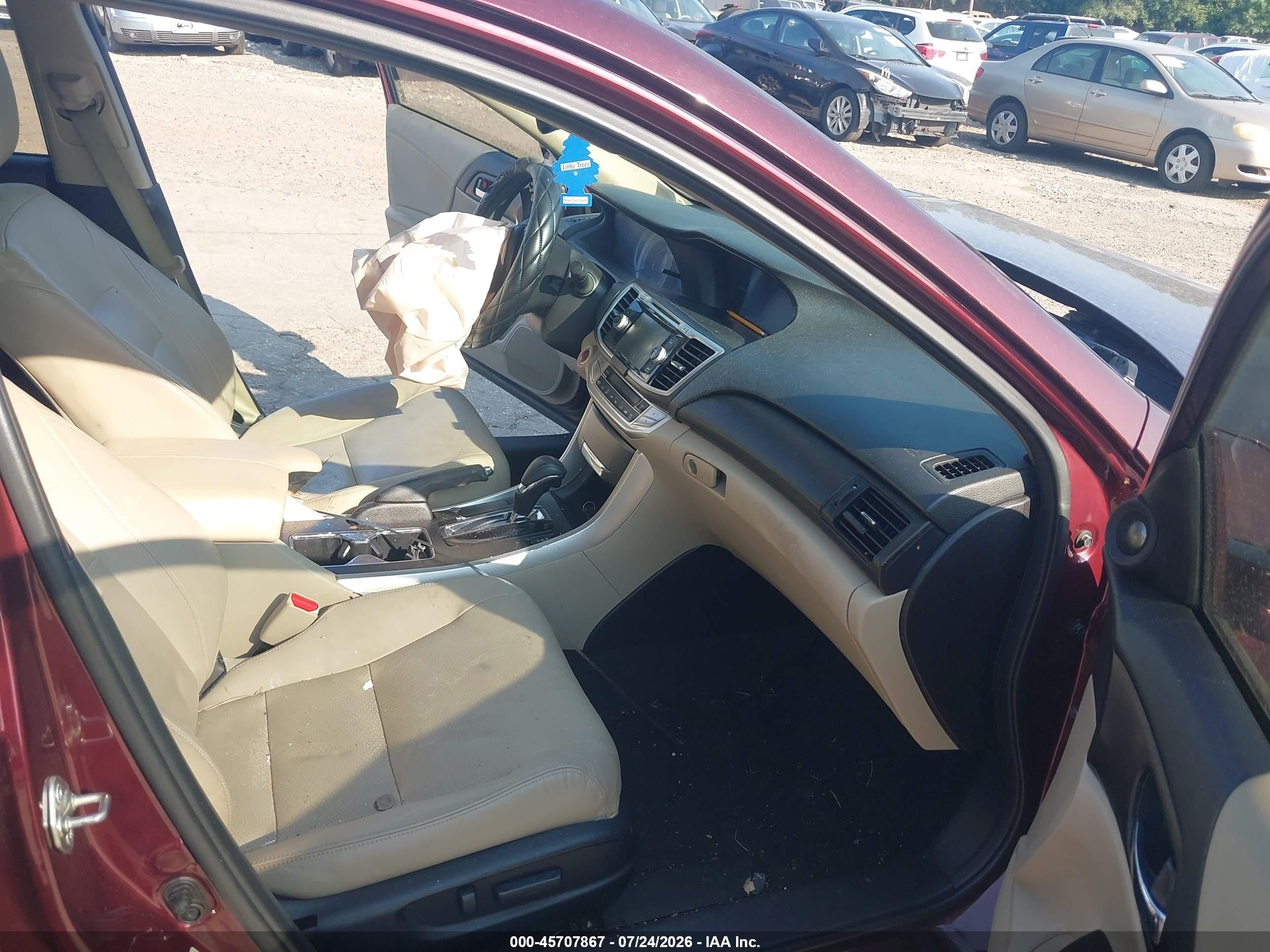 2015 Honda Accord Ex-l Maroon vin: 1HGCR2F88FA027690